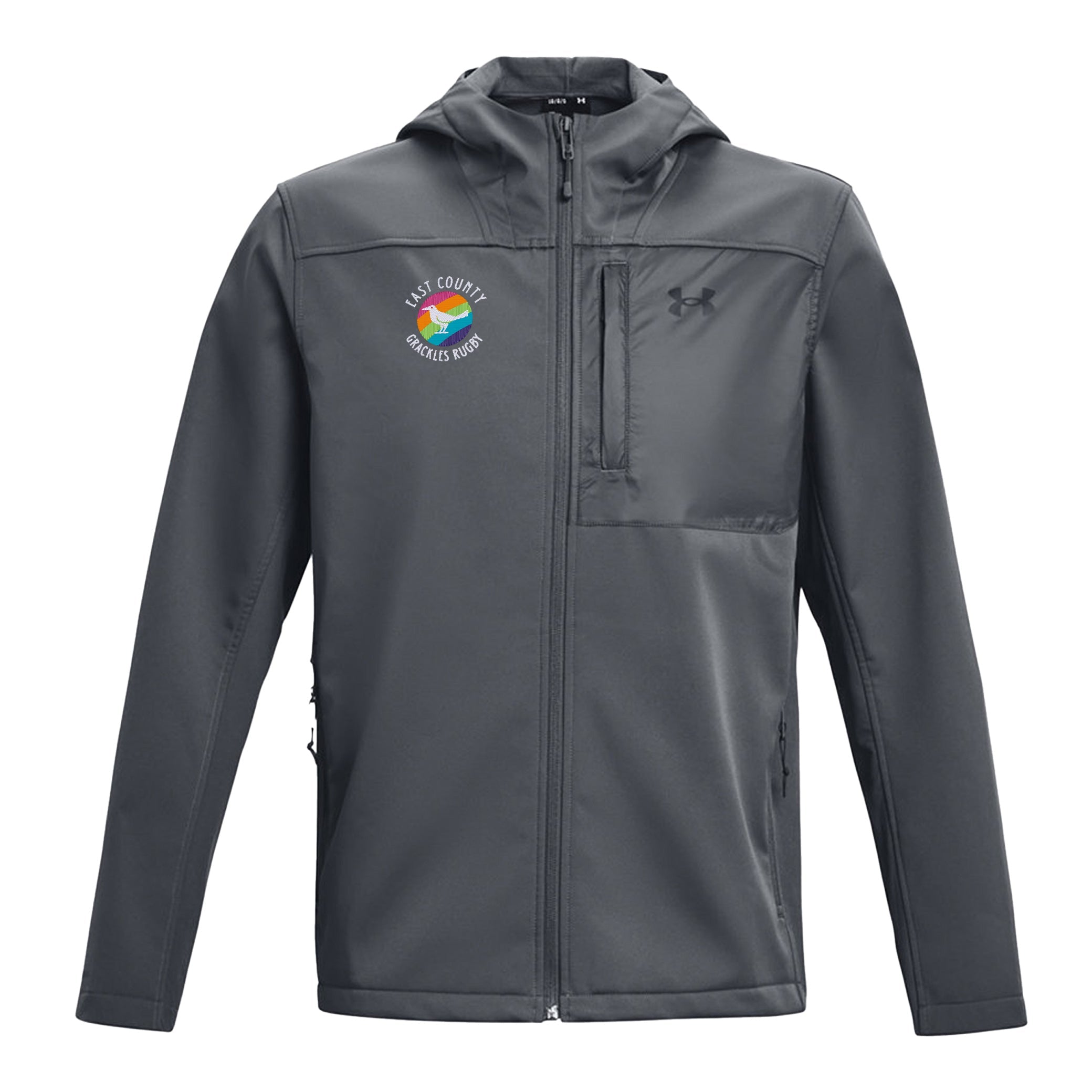 East Co. Grackles UA CGI Hooded Jacket - Lightweight Waterproof Windbreaker for Men & Women - Perfect for Hiking, Camping & Outdoor Adventures