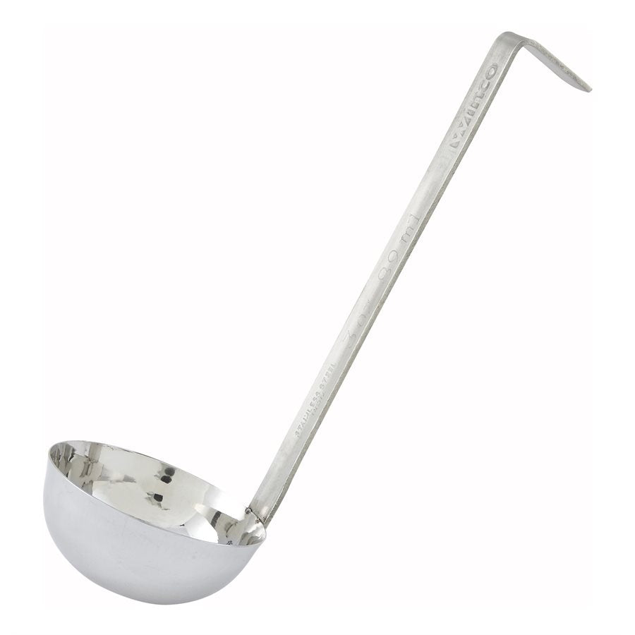 Winco 0.5 Oz 2-Piece Stainless Steel Ladle with Short 8