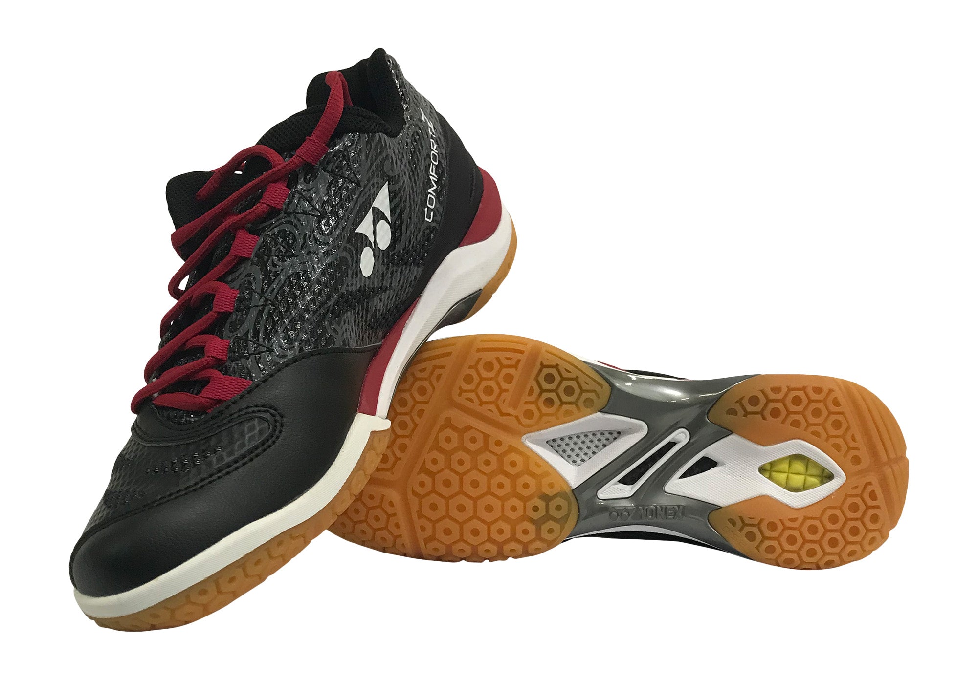 Yonex Power Cushion Comfort Z MX Badminton Shoes for Men & Women - Lightweight Cushioned Court Shoes for Badminton, Tennis, Squash - Black Sports Shoes for Indoor & Outdoor Play