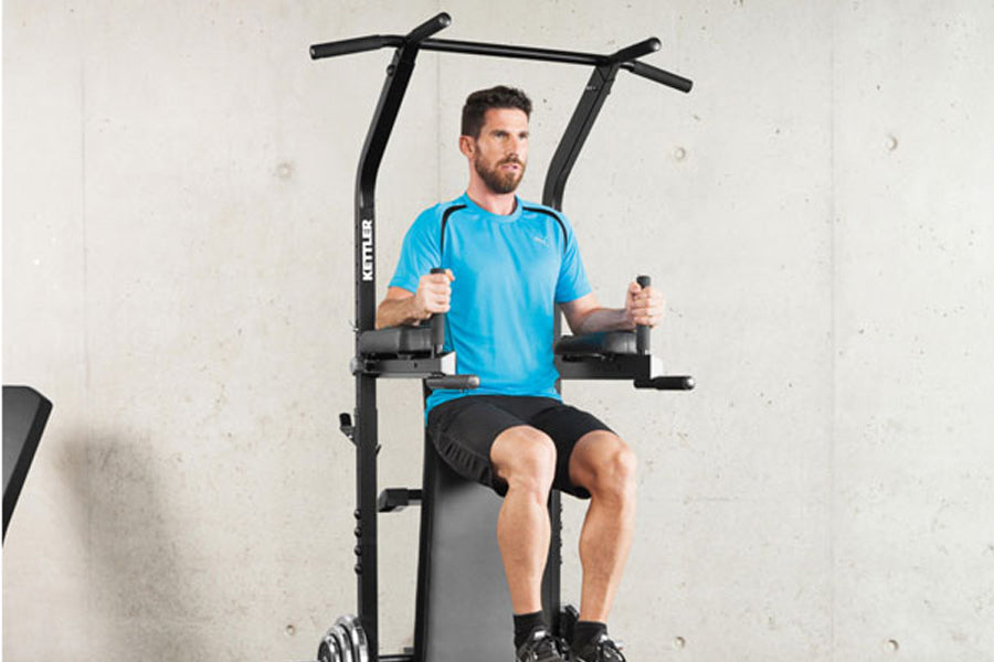 Kettler Herk Power Tower - Adjustable Home Gym Equipment for Pull-Ups, Dips & Push-Ups | Perfect for Home Workouts & Strength Training