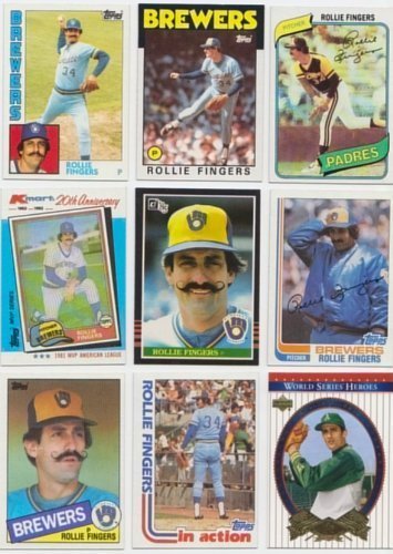Rollie Fingers Baseball Cards Collection - 100 Unique Vintage MLB Cards for Collectors & Fans | Perfect for Sports Memorabilia Display & Trading