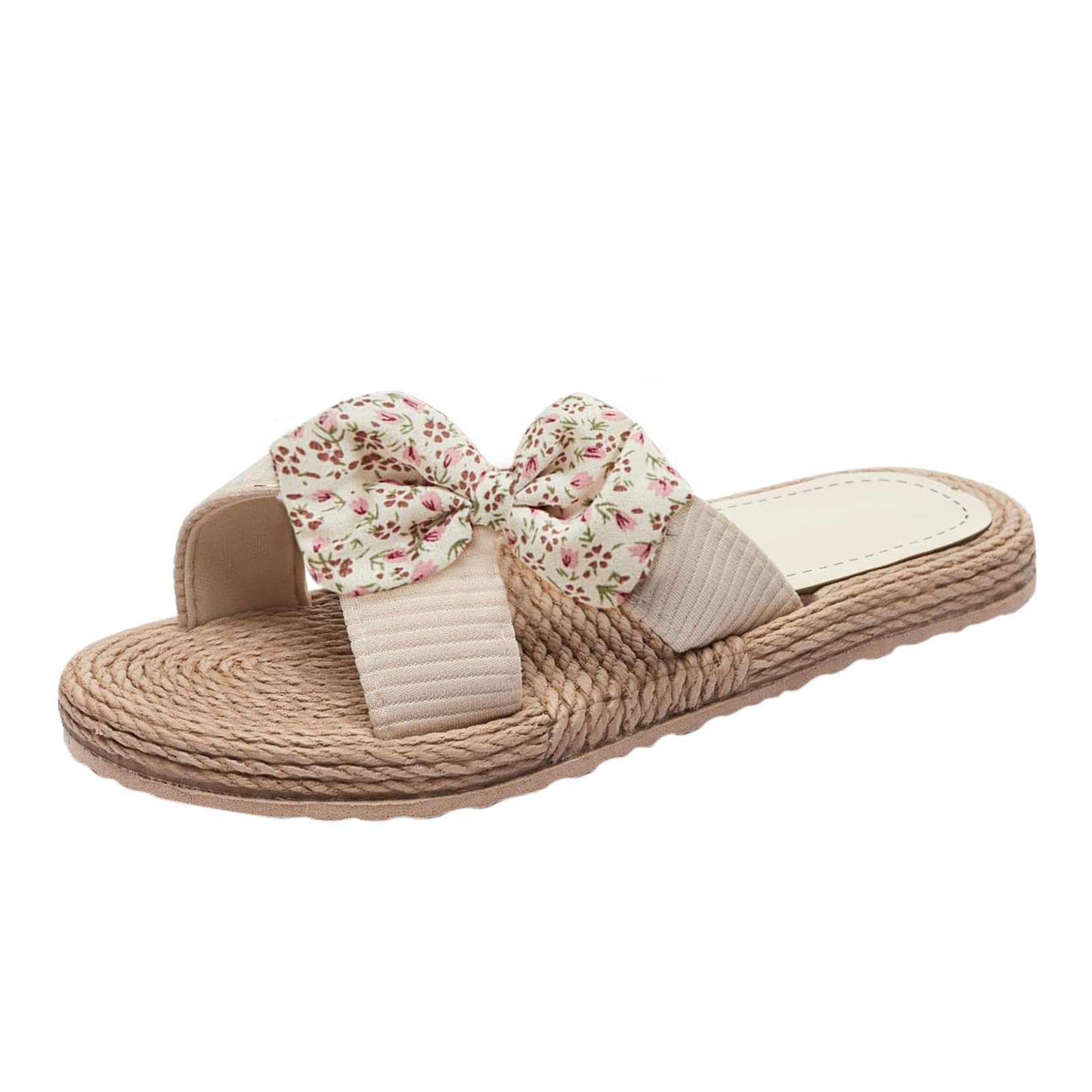 Women's Floral Beach Sandals - Slip On Flat Open Toe Summer Slippers for Casual Wear & Vacation | Perfect for Beach, Poolside, and Outdoor Relaxation