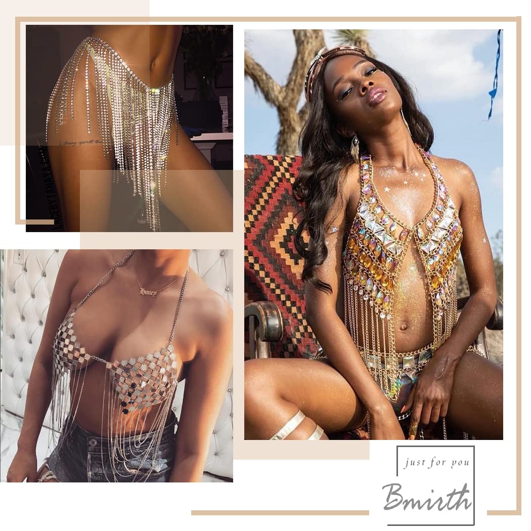 Sparkling Rhinestone Body Chain - Gold Layered Waist & Belly Jewelry for Women | Perfect for Beach Parties, Music Festivals & Bachelorette Events