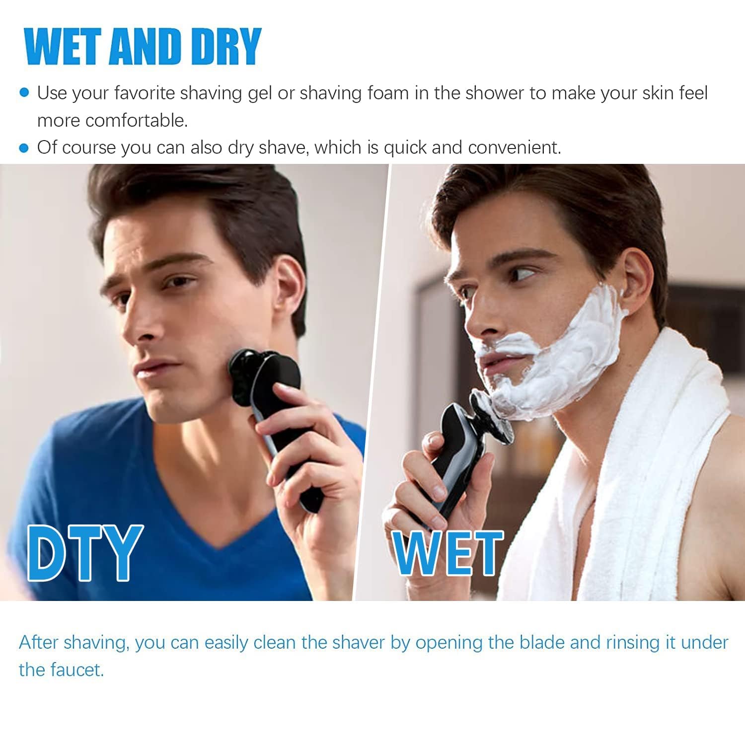 HQ8 Replacement Shaver Heads 3-Pack for Aquatec HQ8 Shavers - Includes 1 Cutterhead Retaining Ring - Perfect for Home & Travel Grooming