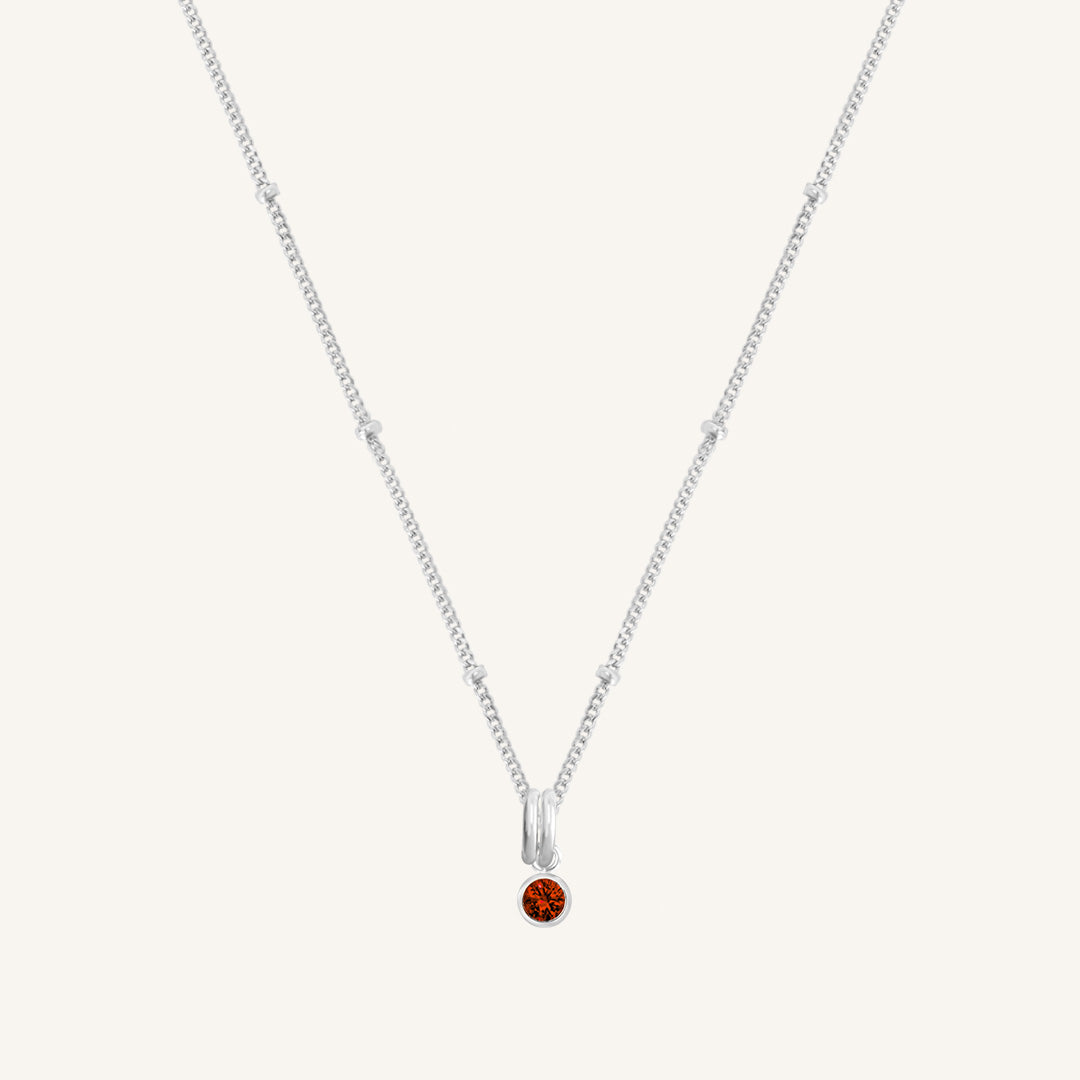 Birthstone Charm Necklace - Personalized Aura Jewelry for Women - Perfect Gift for Birthday, Anniversary & Mother's Day - Elegant Everyday Wear & Special Occasions