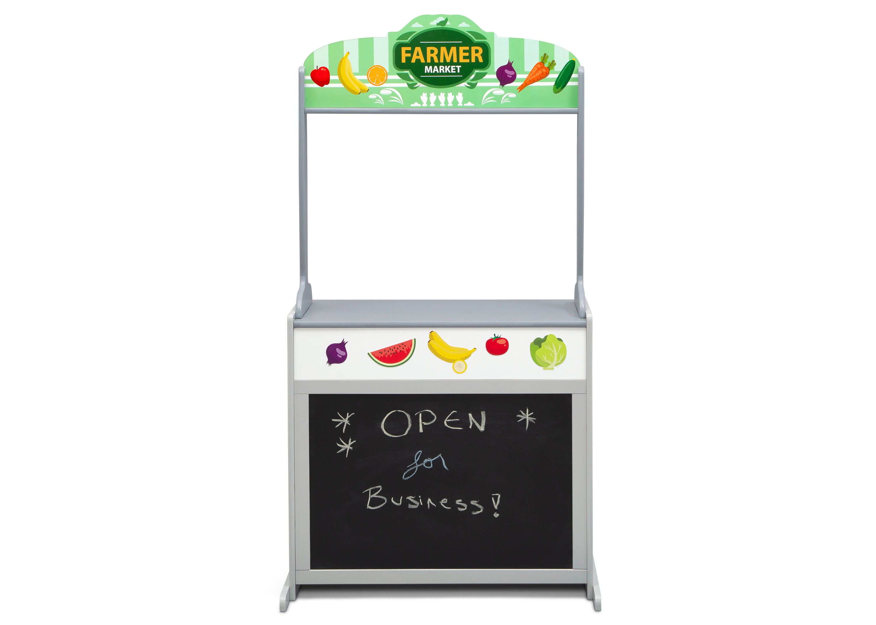 Reversible 4-in-1 Pretend Play Center with Chalkboard & Storage - Kids Activity Table for Drawing, Learning & Imaginative Play - Perfect for Home, Preschool & Daycare