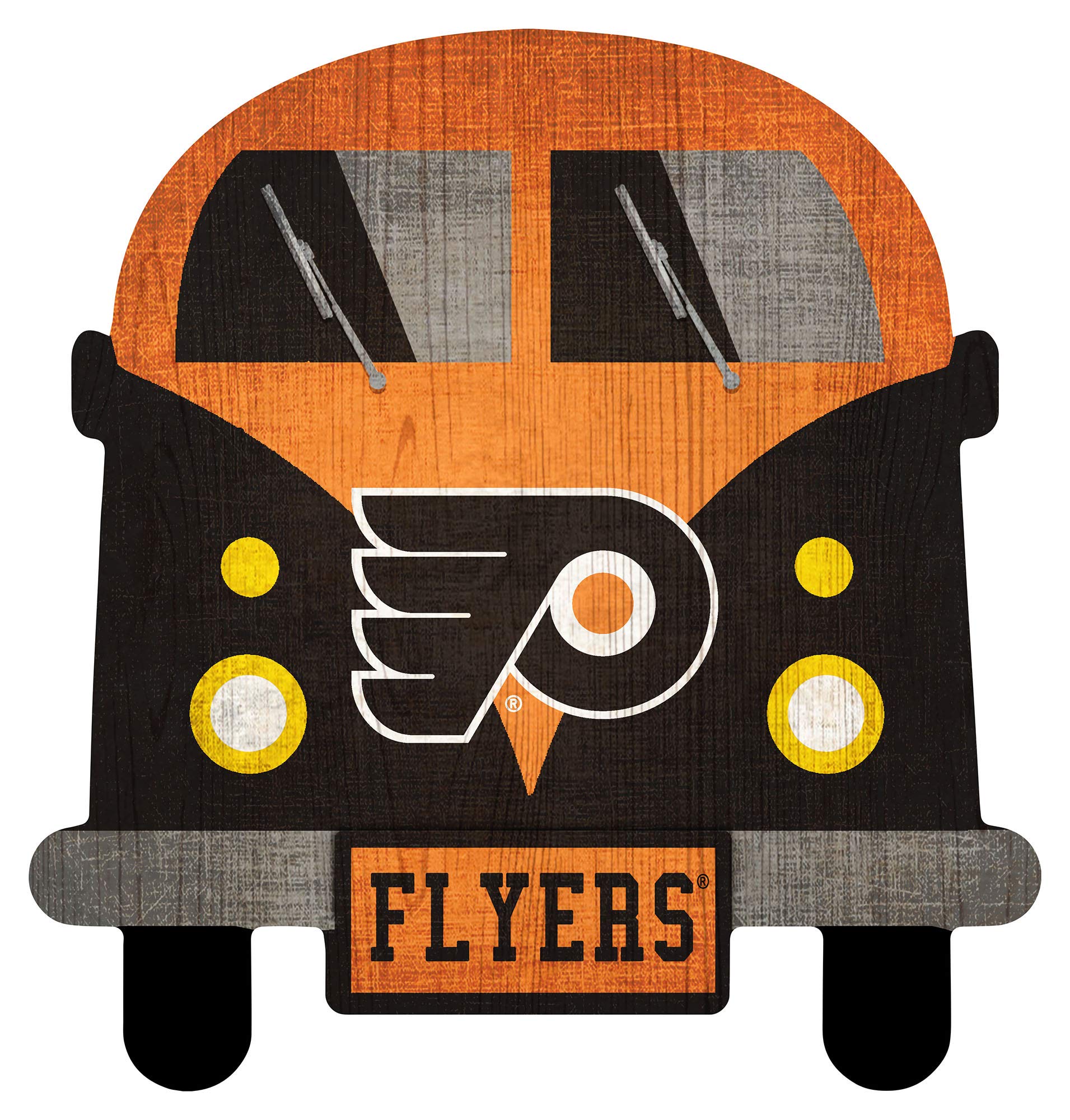 Fan Creations NHL 12 Inch Team Bus Sign - Officially Licensed Metal Wall Decor for Hockey Fans - Perfect for Game Room, Man Cave, or Sports Bar Decor