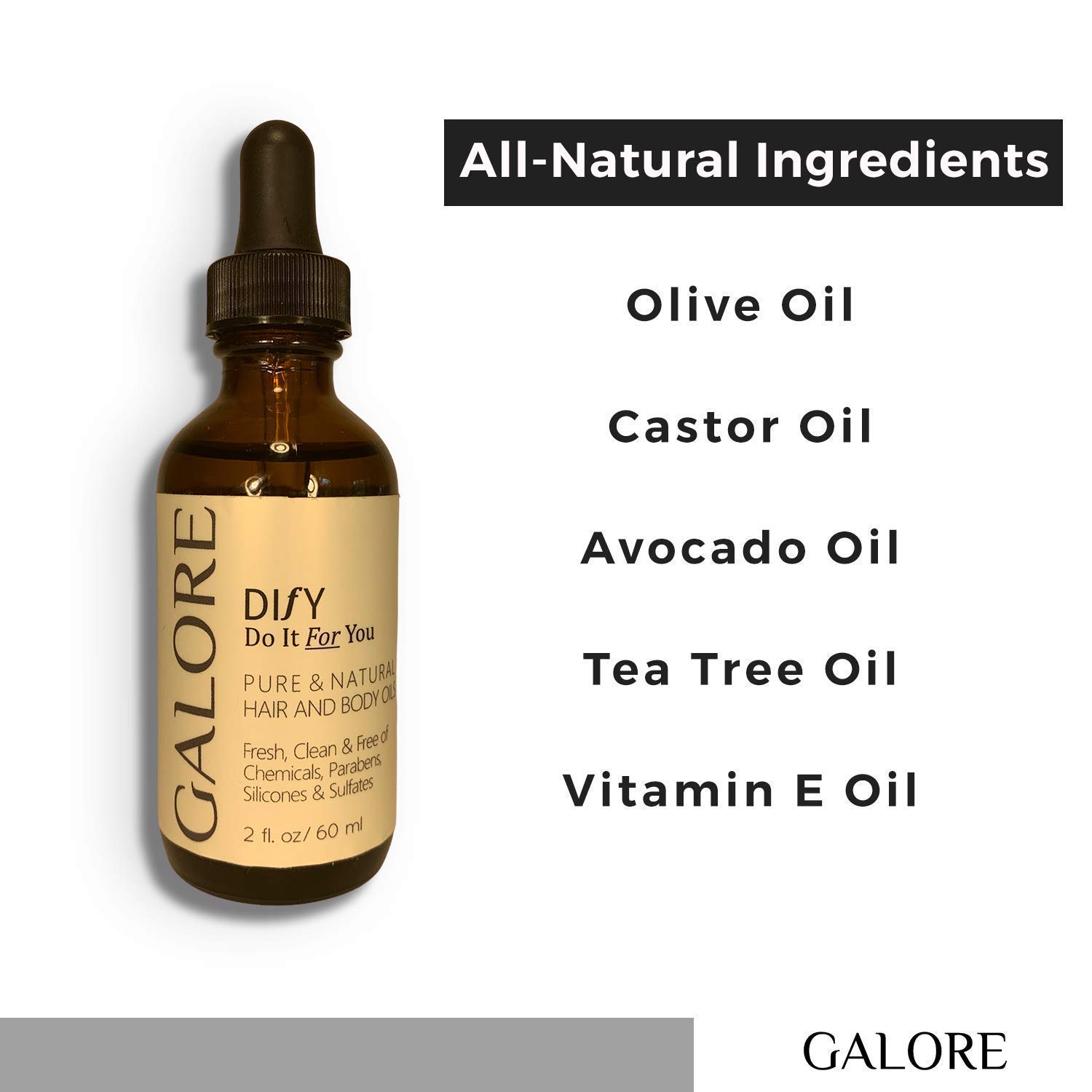 Premium Olive Oil Hair & Scalp Treatment for Hair Loss & Breakage - Vitamin E Enriched Pure Olive Oil with Essential Oils - Repair Damaged, Frizzy, Dry & Curly Hair - Natural Hair Growth Serum by GALORE Naturals - Perfect for Daily Hair Care & Deep Conditioning Treatments
