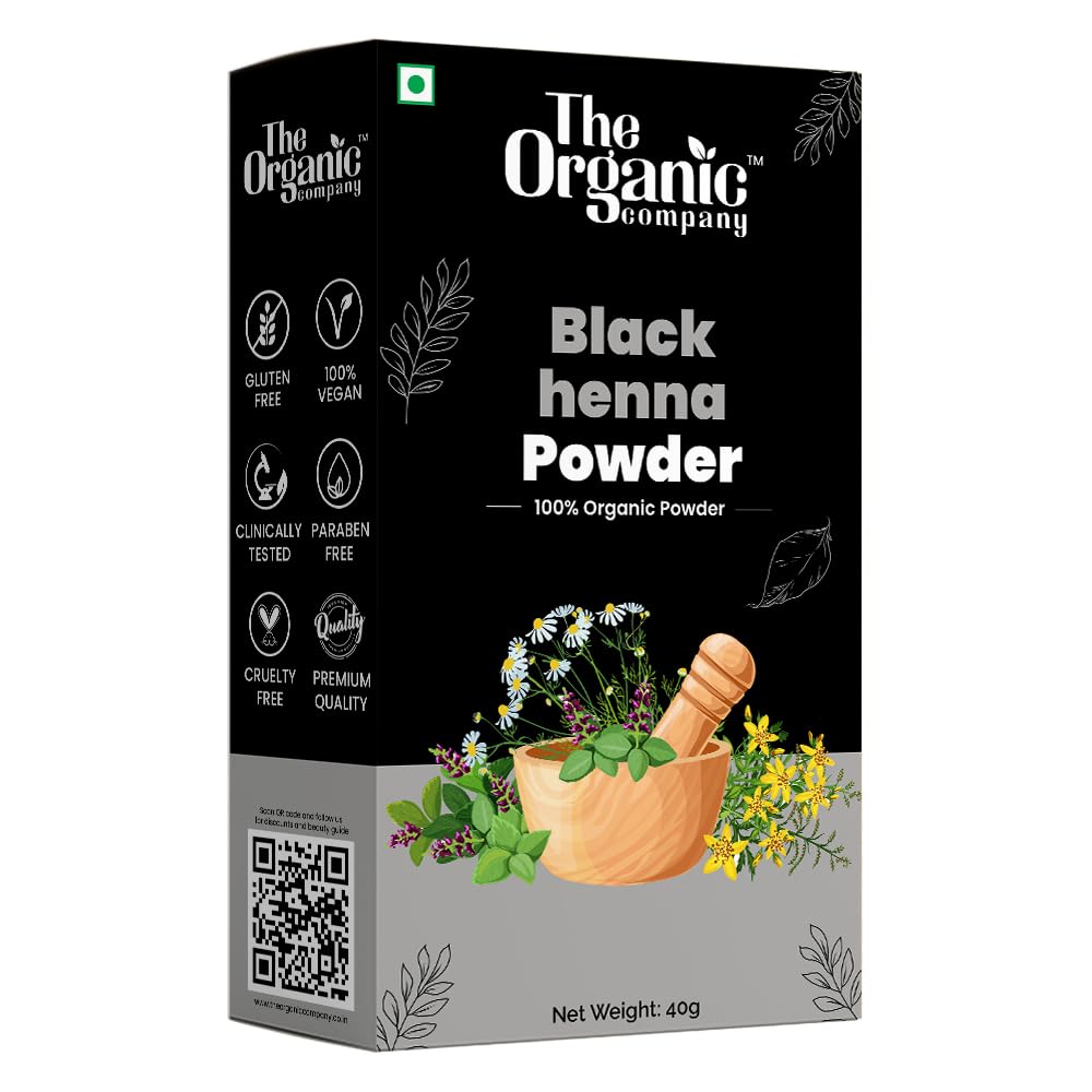 Black Hair Powder for Women & Men - Pure Black Henna Hair Dye for Natural Hair Color, Growth & Fall Control | Hair Care Conditioner & Strengthening Treatment | Perfect for Daily Styling, Special Occasions & Mehndi Designs