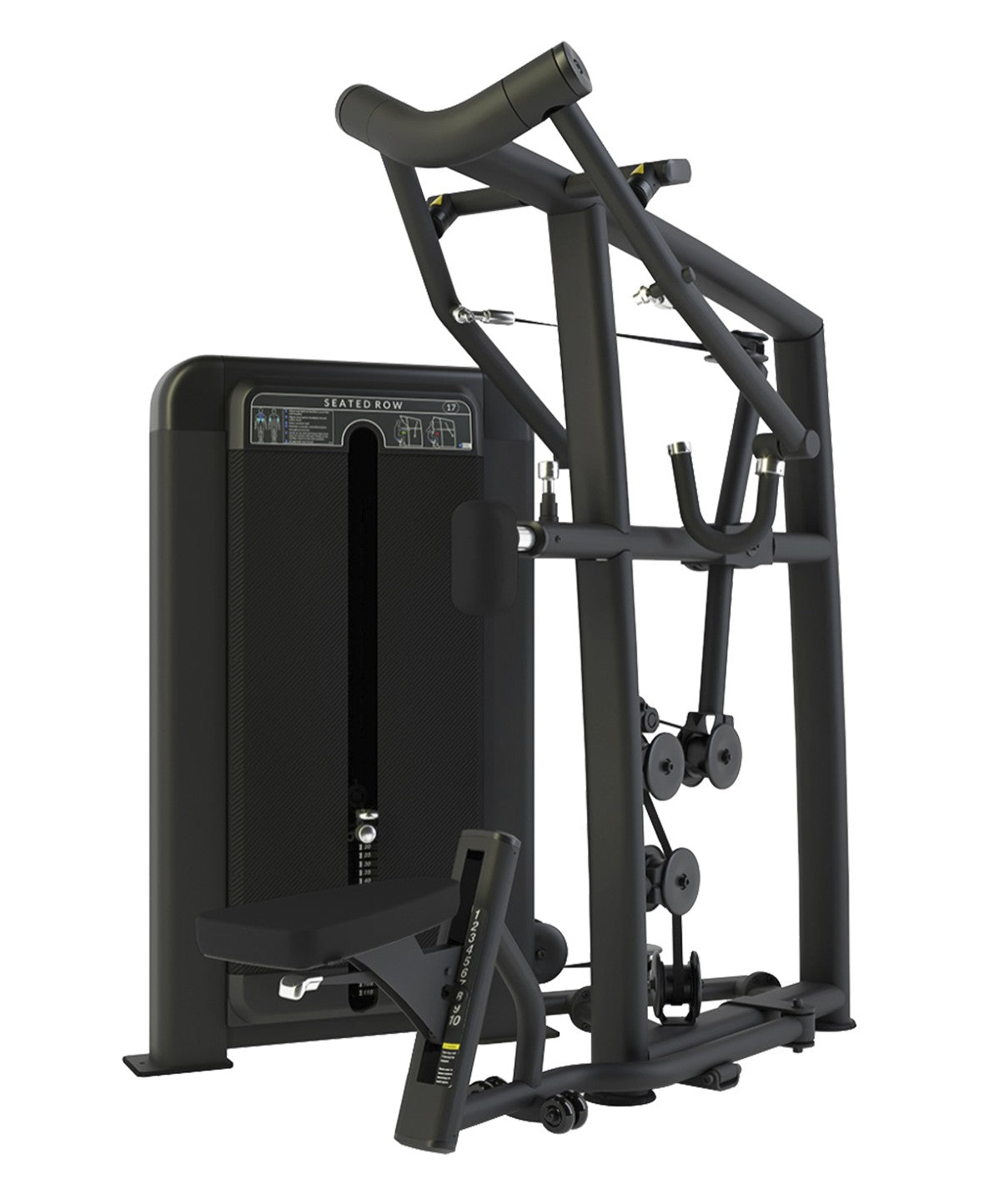 Club Line Seated Row Machine with Converging Axis & Independent Arm - Weight Stack Tower for Home & Commercial Gym Strength Training