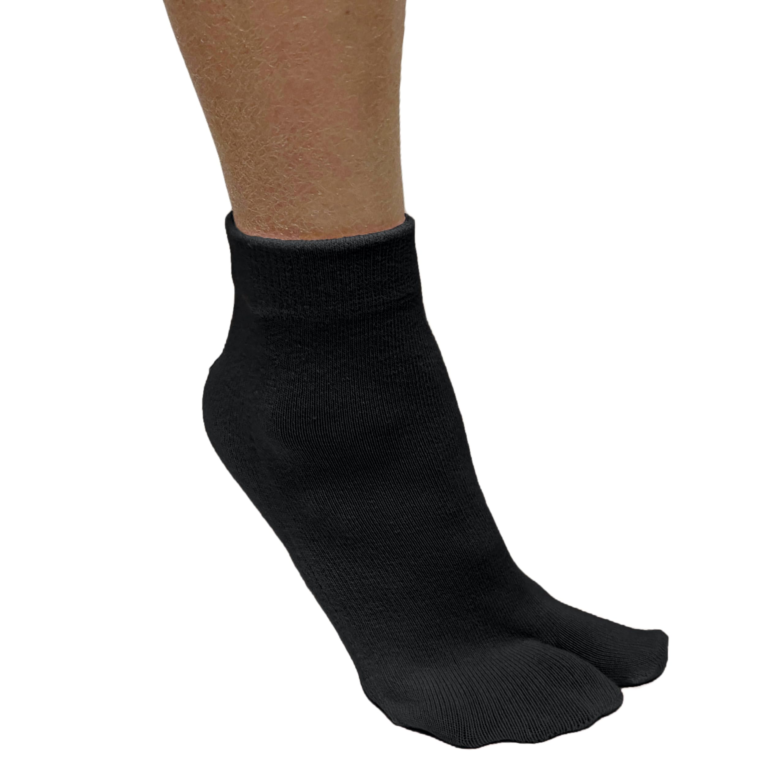 **COUVER Men's Split Toe Flip Flops & Ankle High Tabi Socks - Comfortable Big Toe Sandals for Beach, Yoga, and Home Use**
