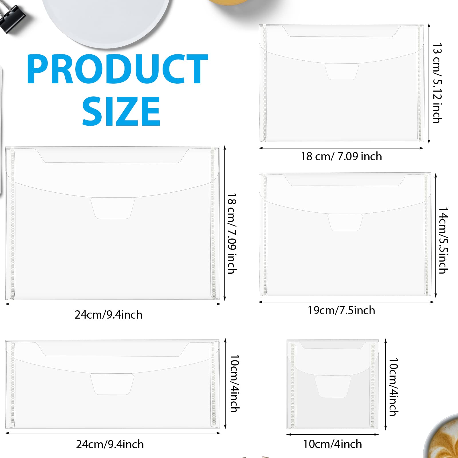 150-Piece Clear Stamp and Die Storage Bags Set - 5 Sizes for Scrapbooking, Die Cuts, Card Making & Craft Organization - Includes Label Stickers - Perfect for Craft Room, DIY Projects & Paper Crafting Supplies Storage