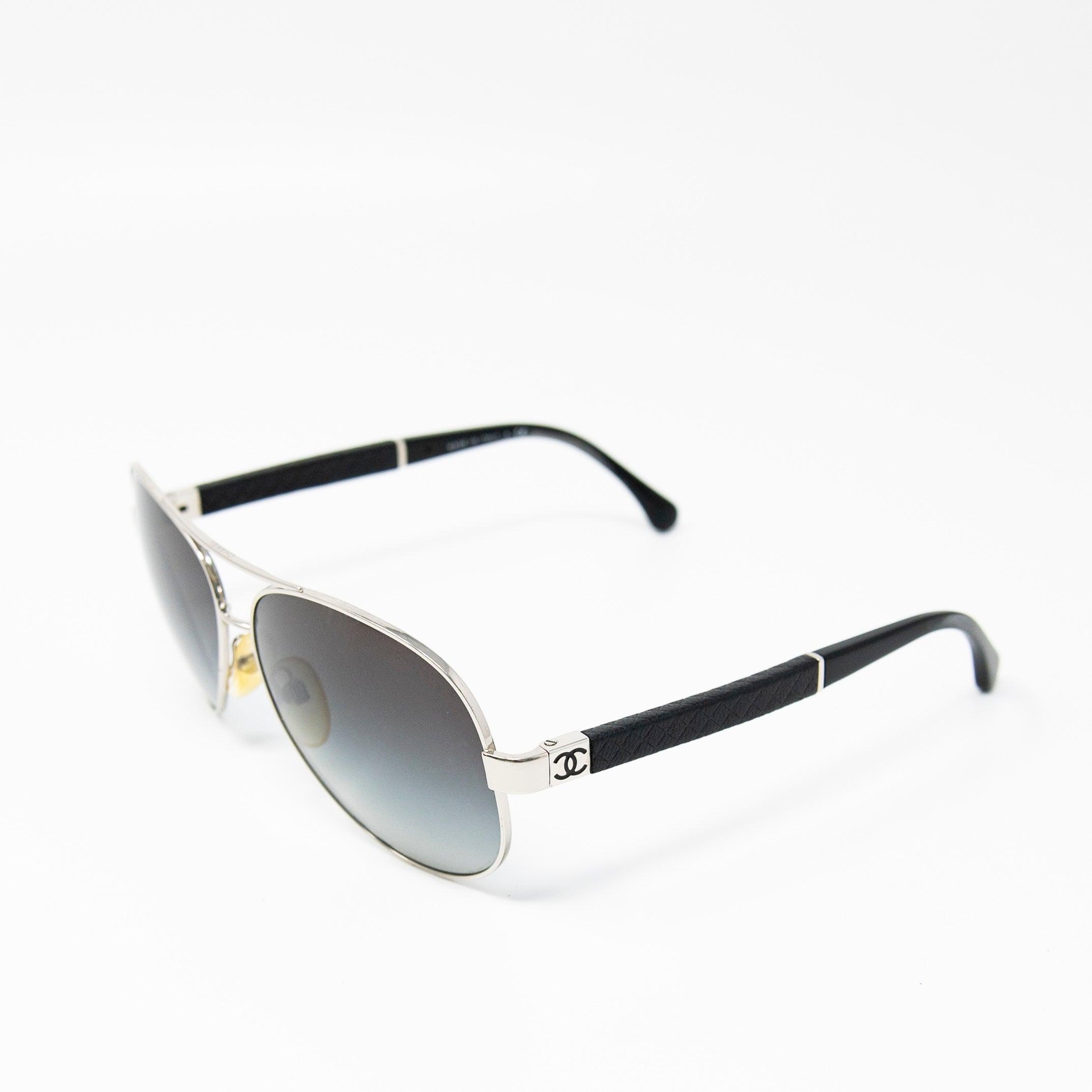 Chanel Black Aviator Sunglasses for Women - Luxury Designer Pilot Shades with UV Protection - Perfect for Driving, Travel & Fashion Accessories