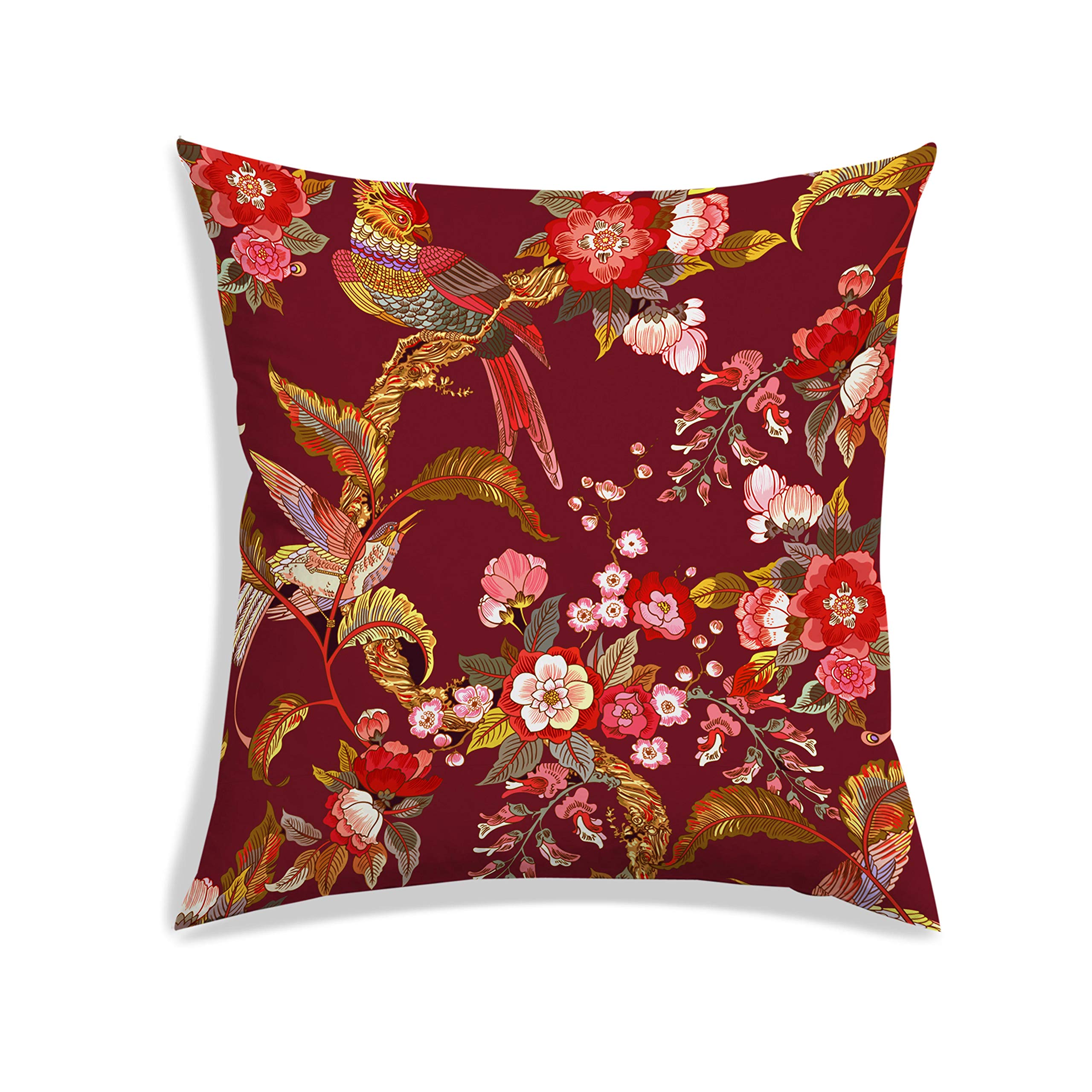 RADANYA Polyester Floral Cushion Cover - Decorative Sofa Pillow Case for Living Room, Bedroom & Home Decor - Soft Washable Square Throw Pillow Cover for Couch, Chair, Window Seat