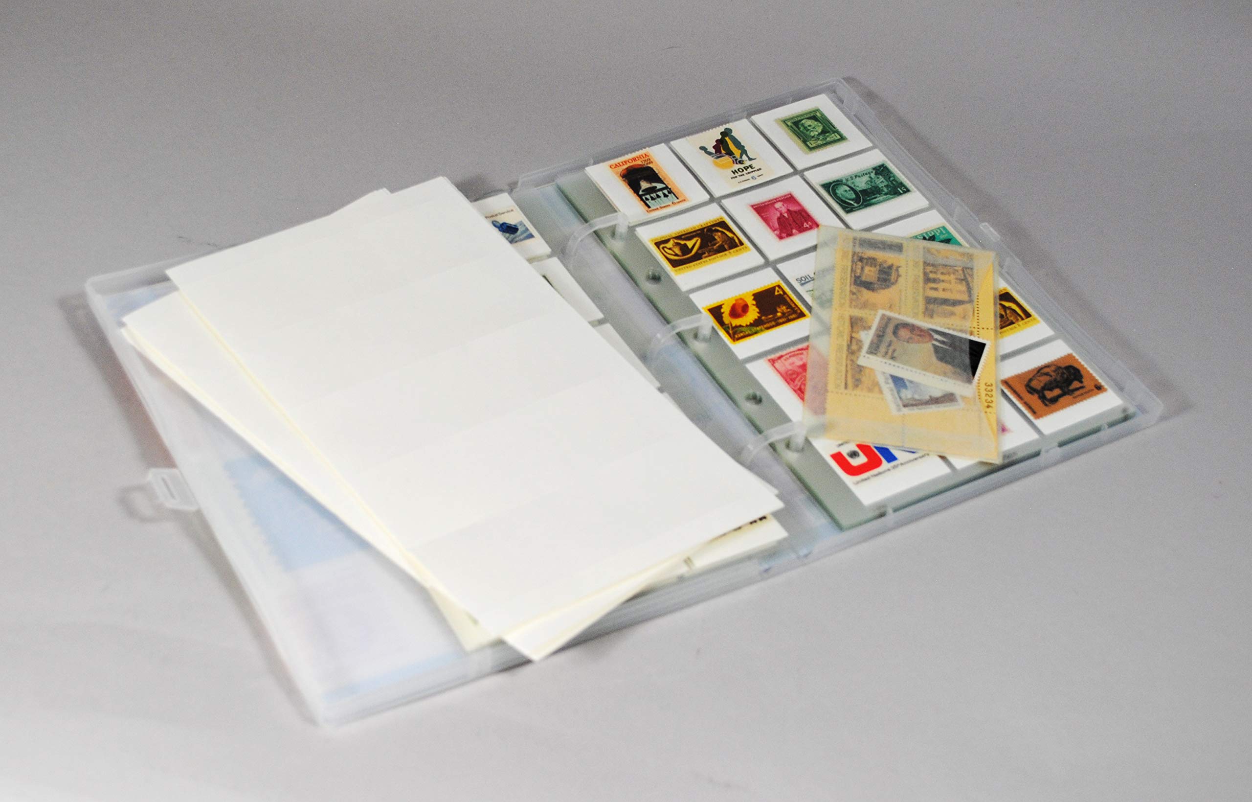 UniKeep Stamp Collection Organizer Case - Holds 150 Stamps for Collectors, Compact & Durable Stamp Storage Solution - Perfect for Hobbyists, Travel & Gift Giving