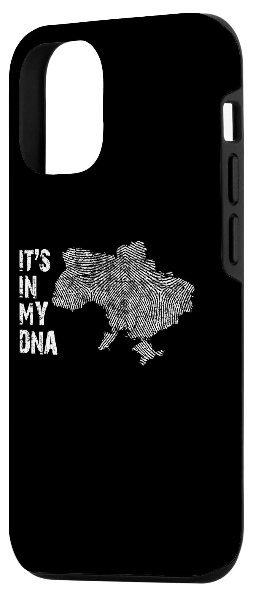 Vintage iPhone 12/12 Pro Case with Ukraine DNA Outline Map - Ukrainian Pride Phone Cover for Travel, National Support & Everyday Use