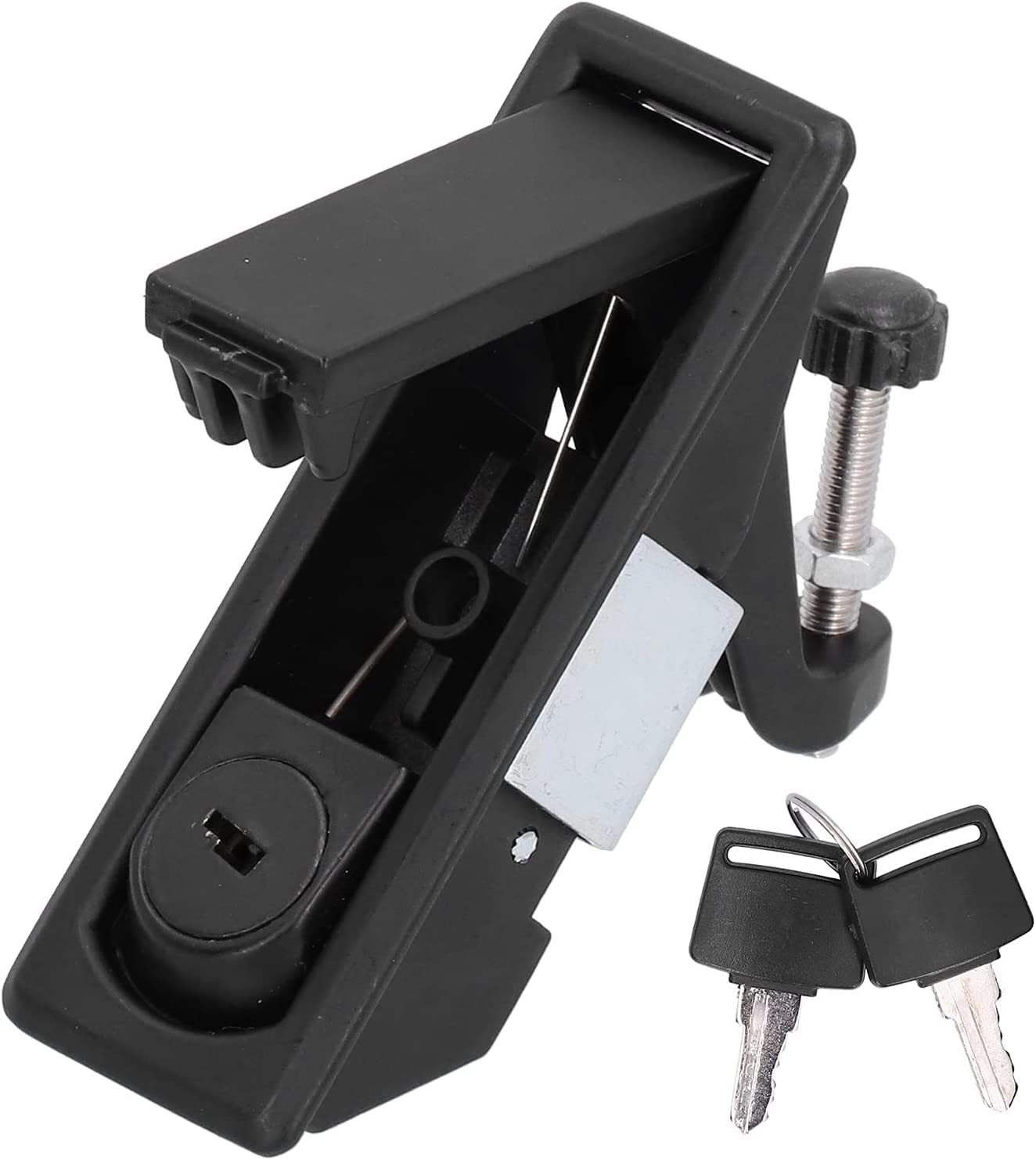 3 Pcs Black Compression Latch Trigger Lock - Adjustable Cabinet Lock with Lever for RV, Marine Boat, Toolbox & Cabinets (Compatible with Southco C2-32-25) - Secure Storage Solutions for Travel & Outdoor Adventures