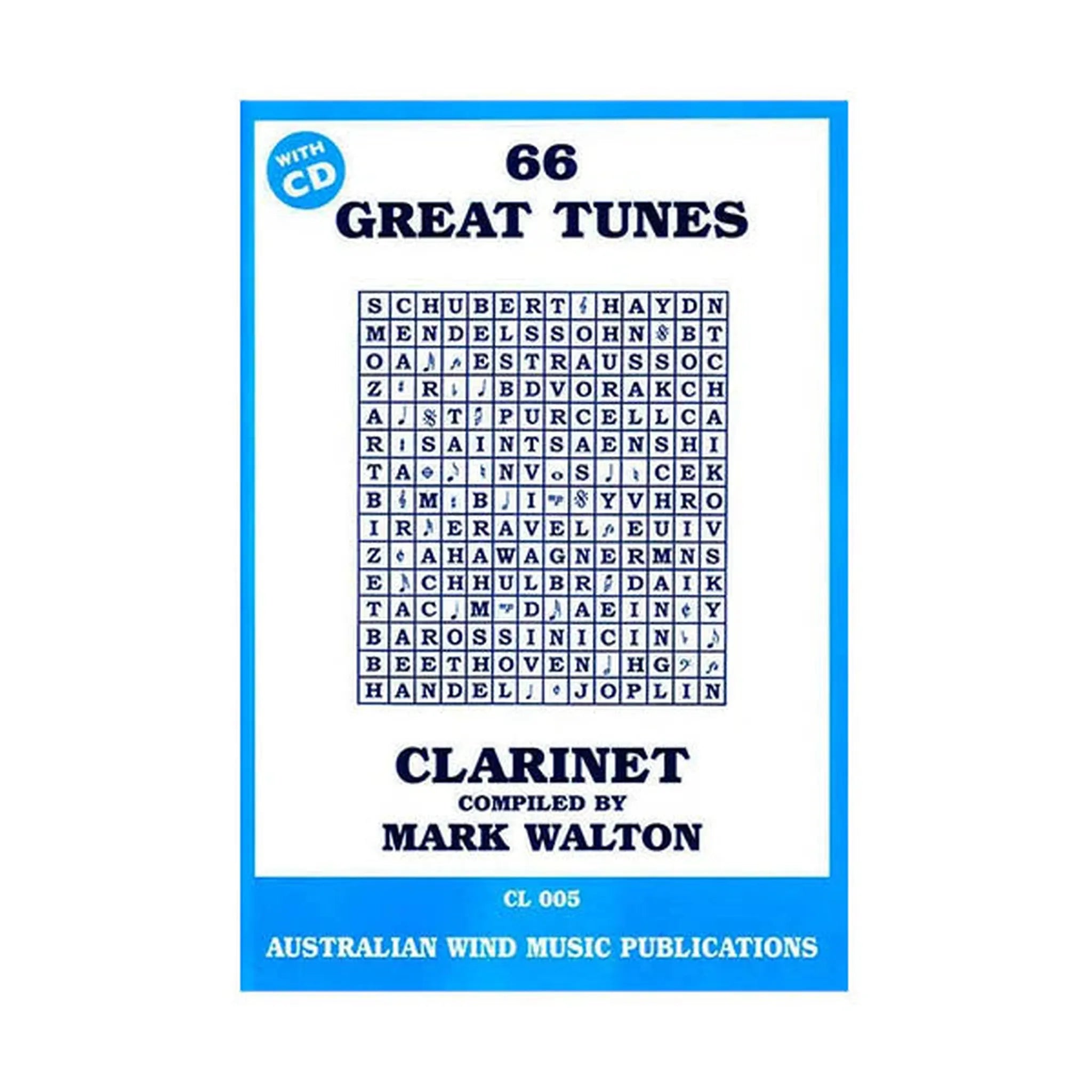 66 Great Tunes Clarinet Book with CD - Perfect for Beginners & Intermediate Players, Practice Sessions & Performances