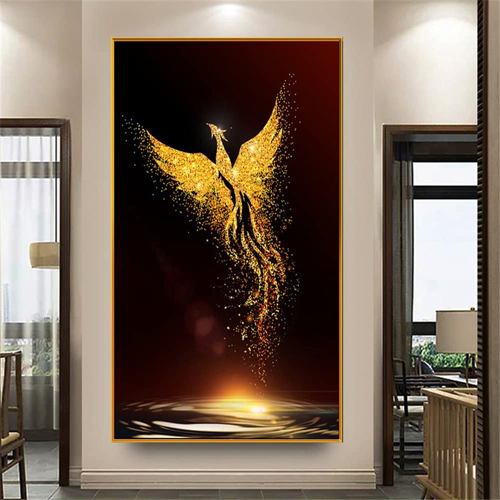5D DIY Diamond Painting Kit - Phoenix Full Drill Large Size (90x230cm/35.4x90.5in) - Crystal Rhinestone Cross Stitch Art for Adults & Kids - Perfect for Home Wall Decor, Stress Relief & Creative Gift