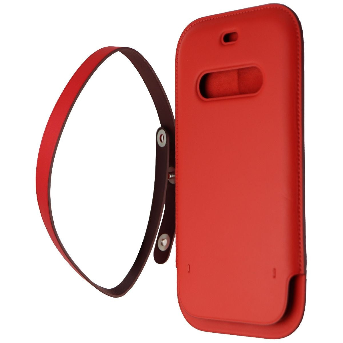 Apple iPhone 12 & 12 Pro Leather Sleeve with MagSafe - Premium Protective Case (Product) RED - Perfect for Daily Use, Travel & Business