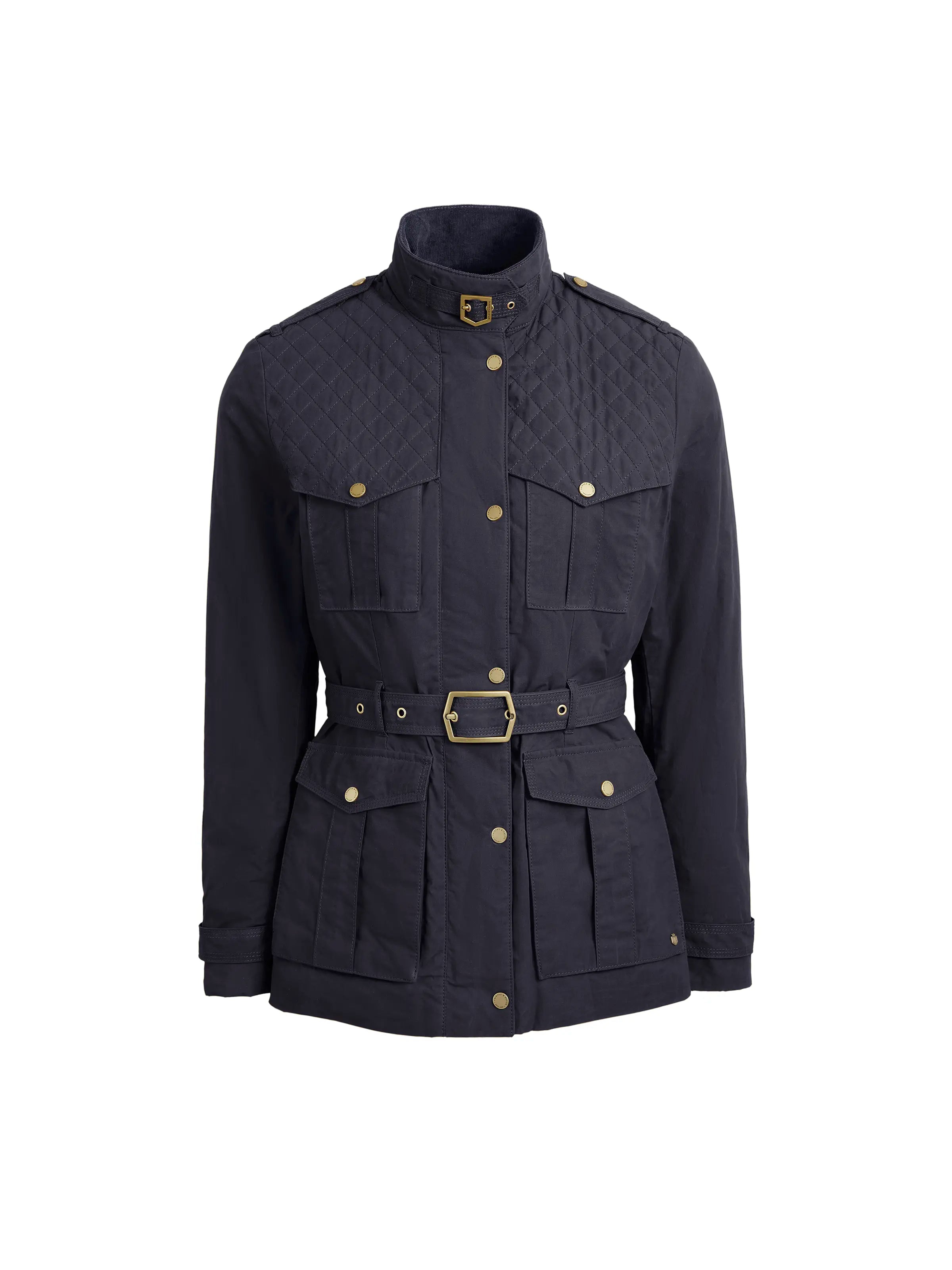 Ivy Quilted Wax Jacket for Women - Waterproof Outdoor Coat in Navy Blue | Perfect for Hiking, Camping & Fall Fashion