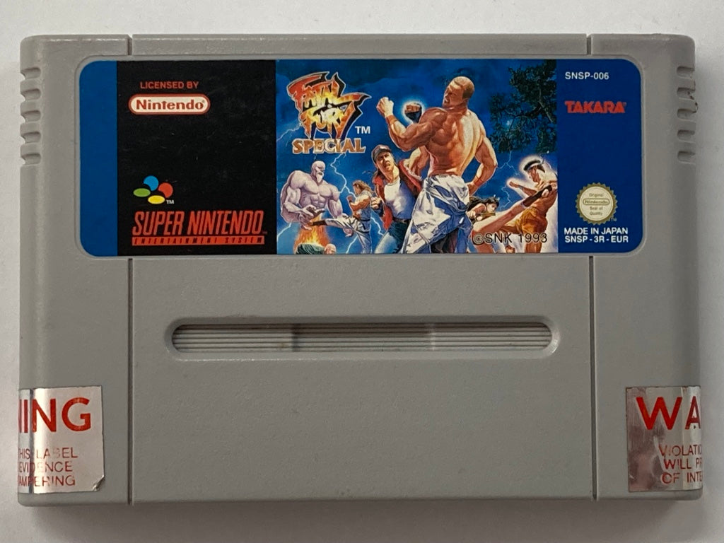 Fatal Fury Special SNES Game Cartridge - Classic Fighting Game for Super Nintendo - Perfect for Retro Gaming Enthusiasts & Collectors