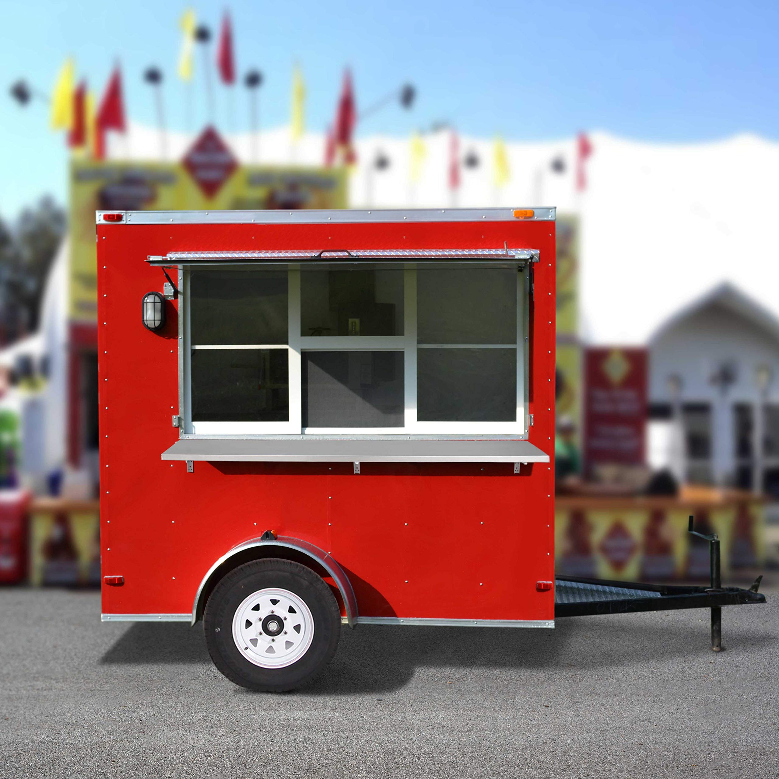 RecPro 48 Inch NSF Commercial Concession Shelf - Drop Down Folding Serving Food Stand for Restaurants, Cafes & Events | Made in USA | Durable Food Service Counter for Buffets, Food Trucks & Catering