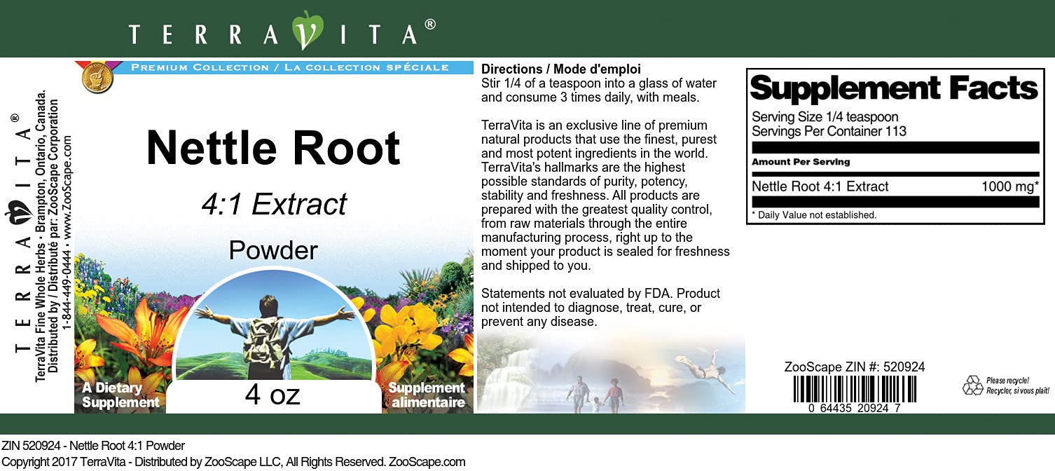 Nettle Root 4:1 Extract Powder (4 oz) - 3 Pack | Herbal Supplement for Energy & Prostate Support | Perfect for Smoothies, Teas & Wellness Routines