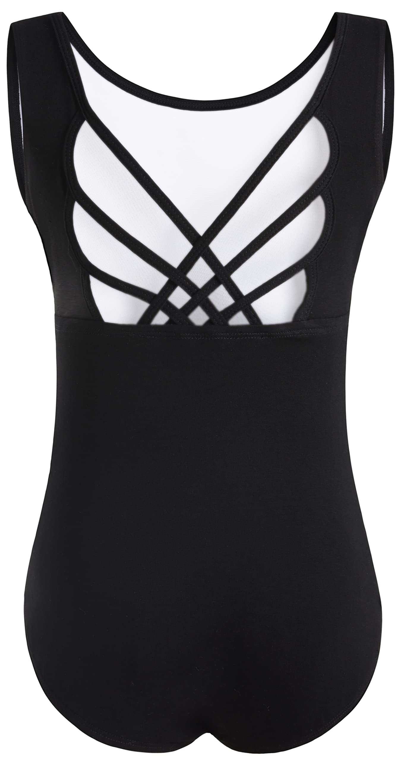 Girls' Ballet Dance Leotard with Butterfly Crisscross Straps - Sleeveless Tank Leotard for Ballet Class, Recital & Dance Practice | Comfortable & Stylish Dancewear for Kids