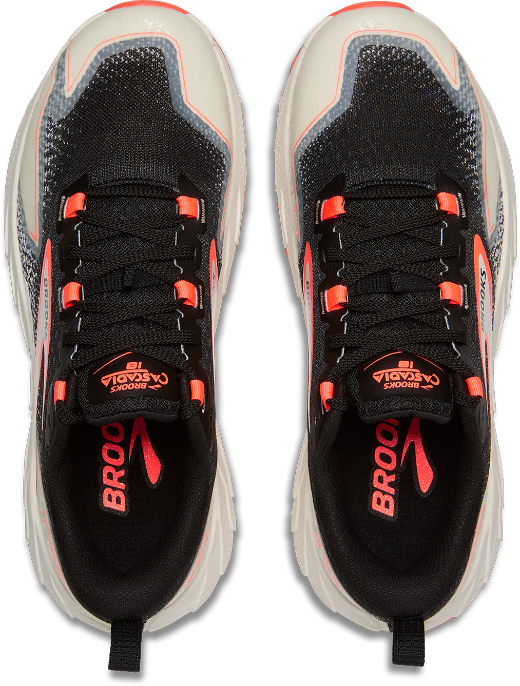 Women's Cascadia 18 Trail Running Shoes - Black/Blue Wash/Flame Color - Lightweight Hiking & Outdoor Adventure Footwear for Women
