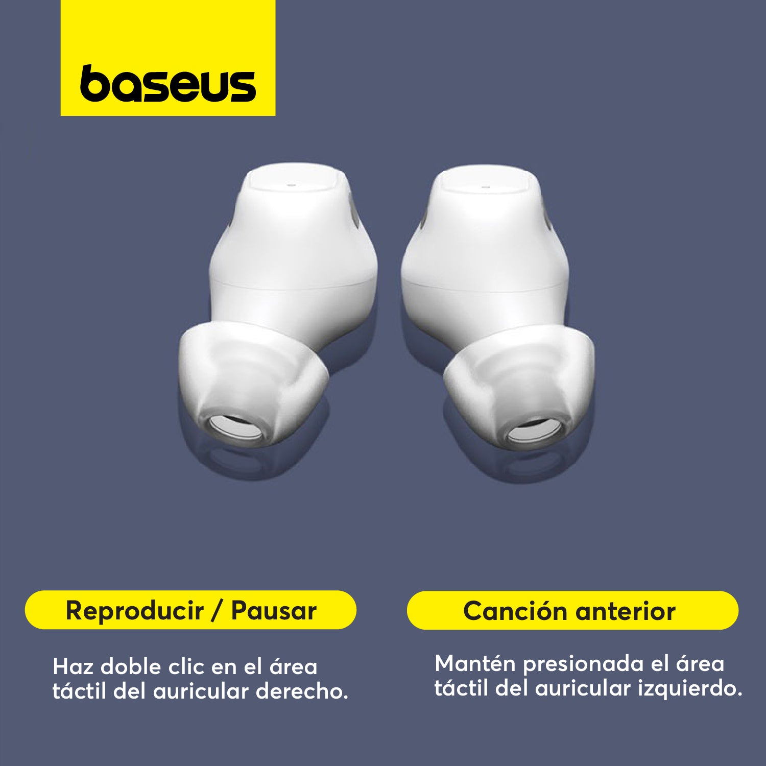 Baseus Encok True WM01 Wireless Earbuds - White | Bluetooth Headphones for Gym, Running, Travel & Work