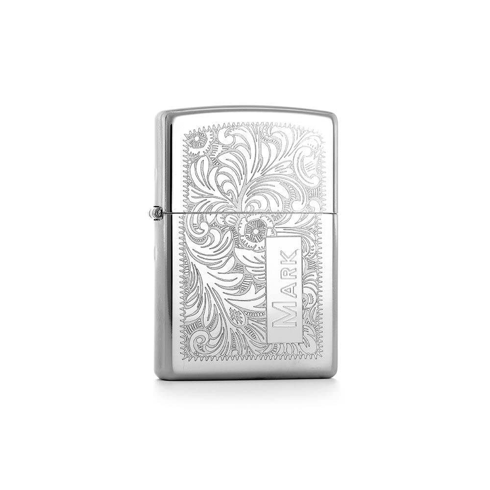 Personalized Venetian Zippo Lighter for Men - Custom Engraved Birthday, Groomsmen & Father's Day Gift - Perfect for Weddings, Anniversaries & Special Occasions