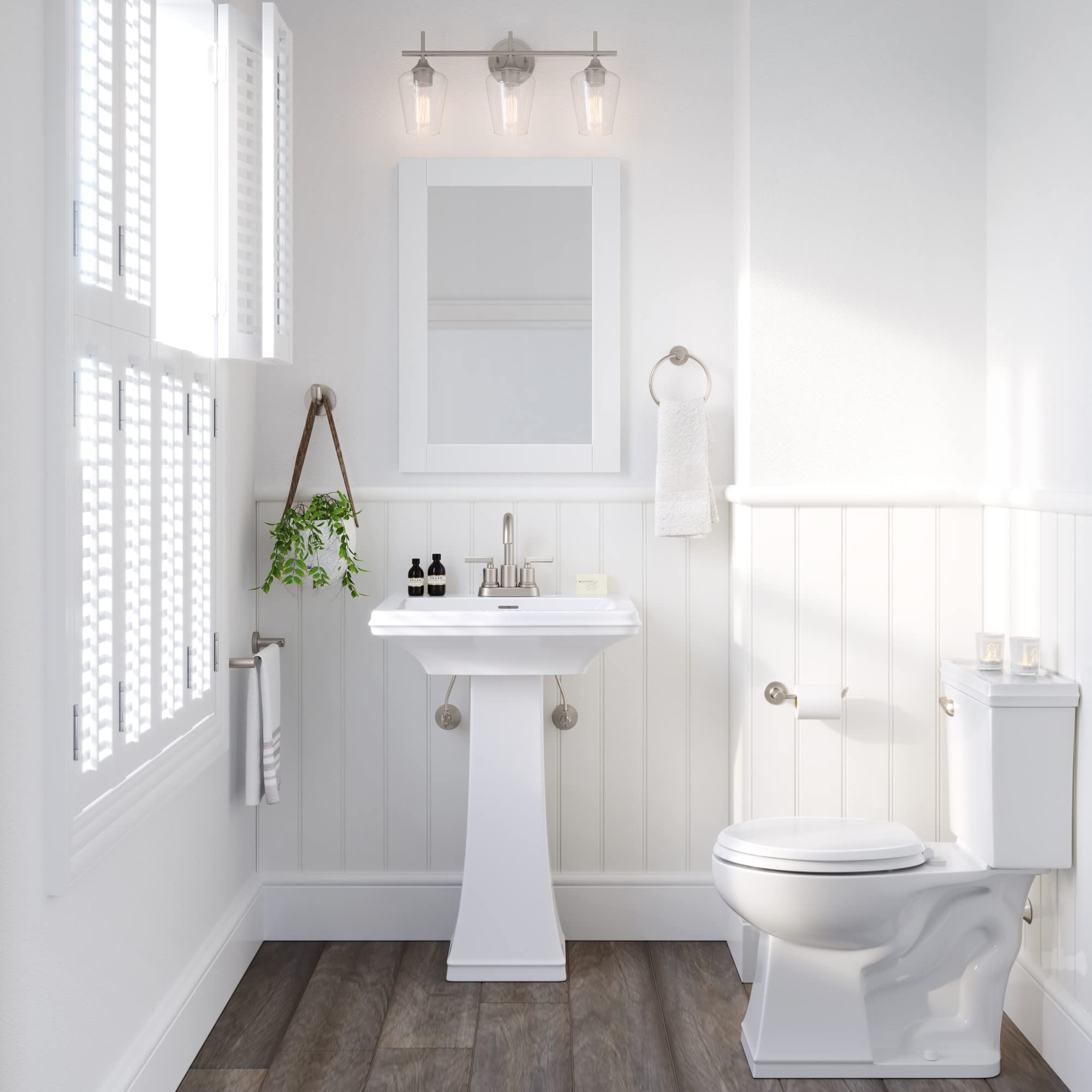 PROFLO PF1071 Holyoke White Bathroom Sink Pedestal - Compatible with PF1171WH, PF1174WH, PF1178WH Sinks - Perfect for Modern Bathroom Renovations & Vanity Upgrades