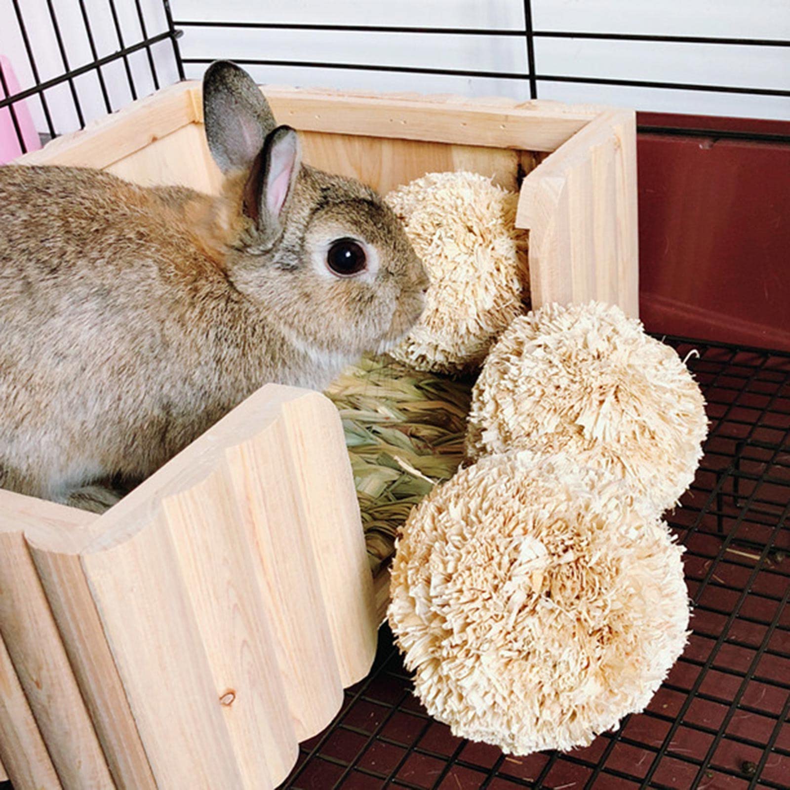 Natural Corn Husk Chew Toys for Rabbits, Chinchillas & Hamsters - Healthy Teeth Treats for Small Pets - Perfect for Cage Enrichment & Dental Care