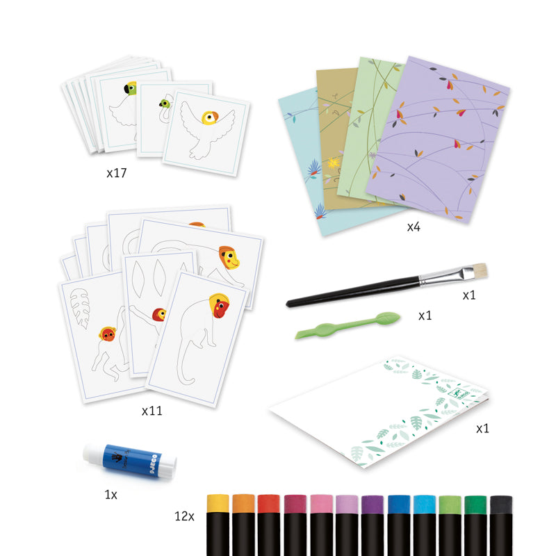 Vibrant Jungle Oil Pastels Set - 48 Colors Non-Toxic Art Supplies for Kids & Adults - Perfect for Drawing, Sketching & DIY Crafts