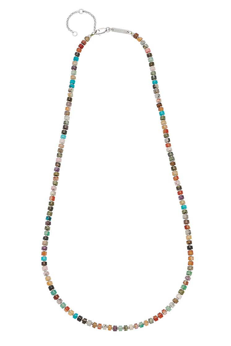 Men's Gemstone Rondelle Necklace - Natural Stone Beaded Jewelry for Men | Perfect for Gifts, Weddings & Everyday Wear