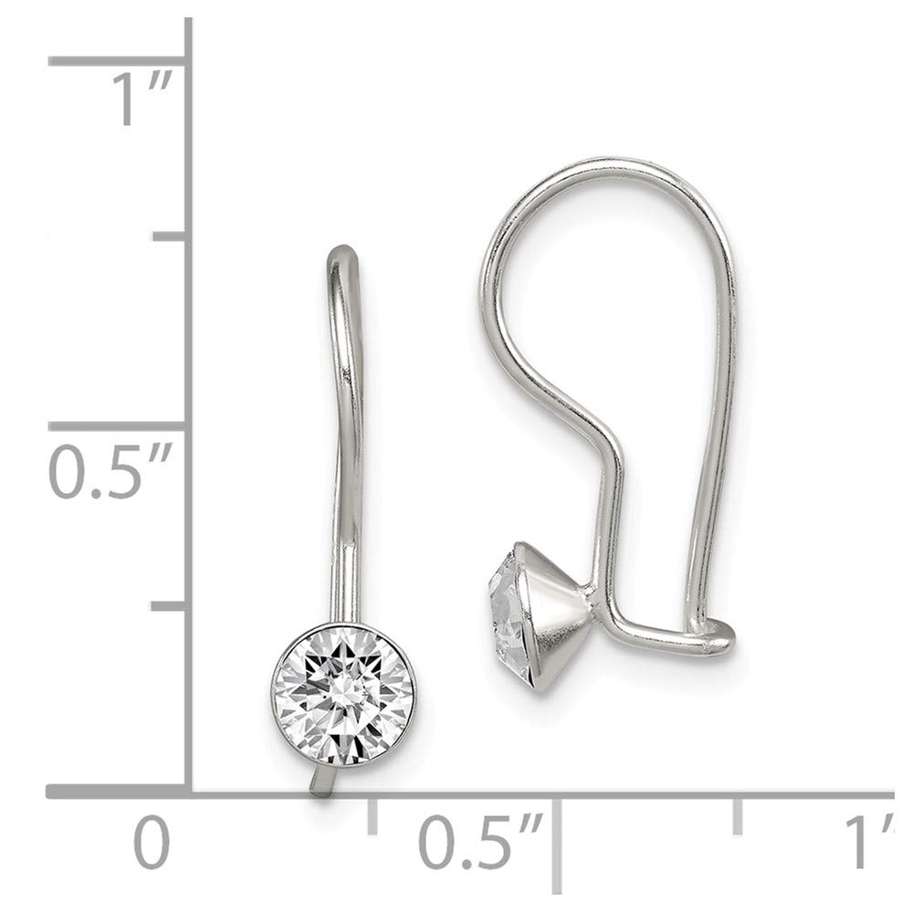 Sterling Silver Stellux Crystal French Wire Earrings for Women - Elegant Dangle Drop Earrings for Party, Wedding & Evening Wear