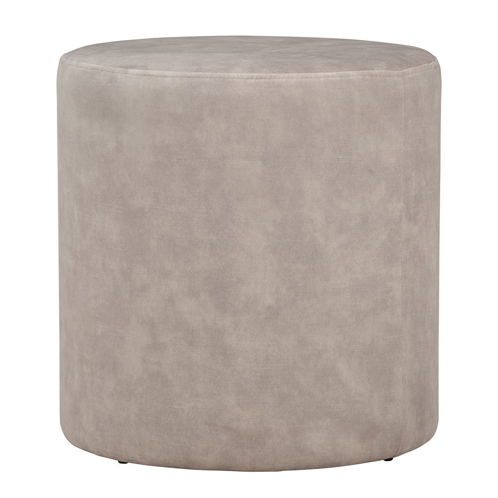 OMNI Ottoman 46cm - Beige Storage Footrest Stool with Removable Cover, Soft Padded Seat for Living Room, Bedroom & Office - Modern Home Decor Furniture