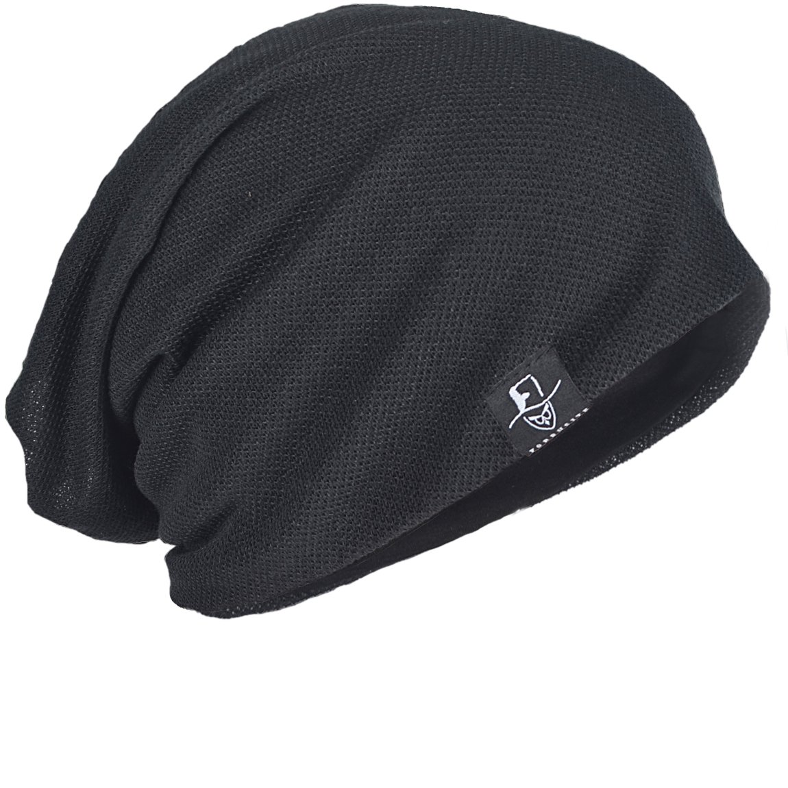 FORBUSITE Men's Distressed Thin Slouch Beanie Hat - Breathable Skull Cap for Summer - Casual Outdoor & Travel Accessories for Hiking, Running, and Streetwear Fashion