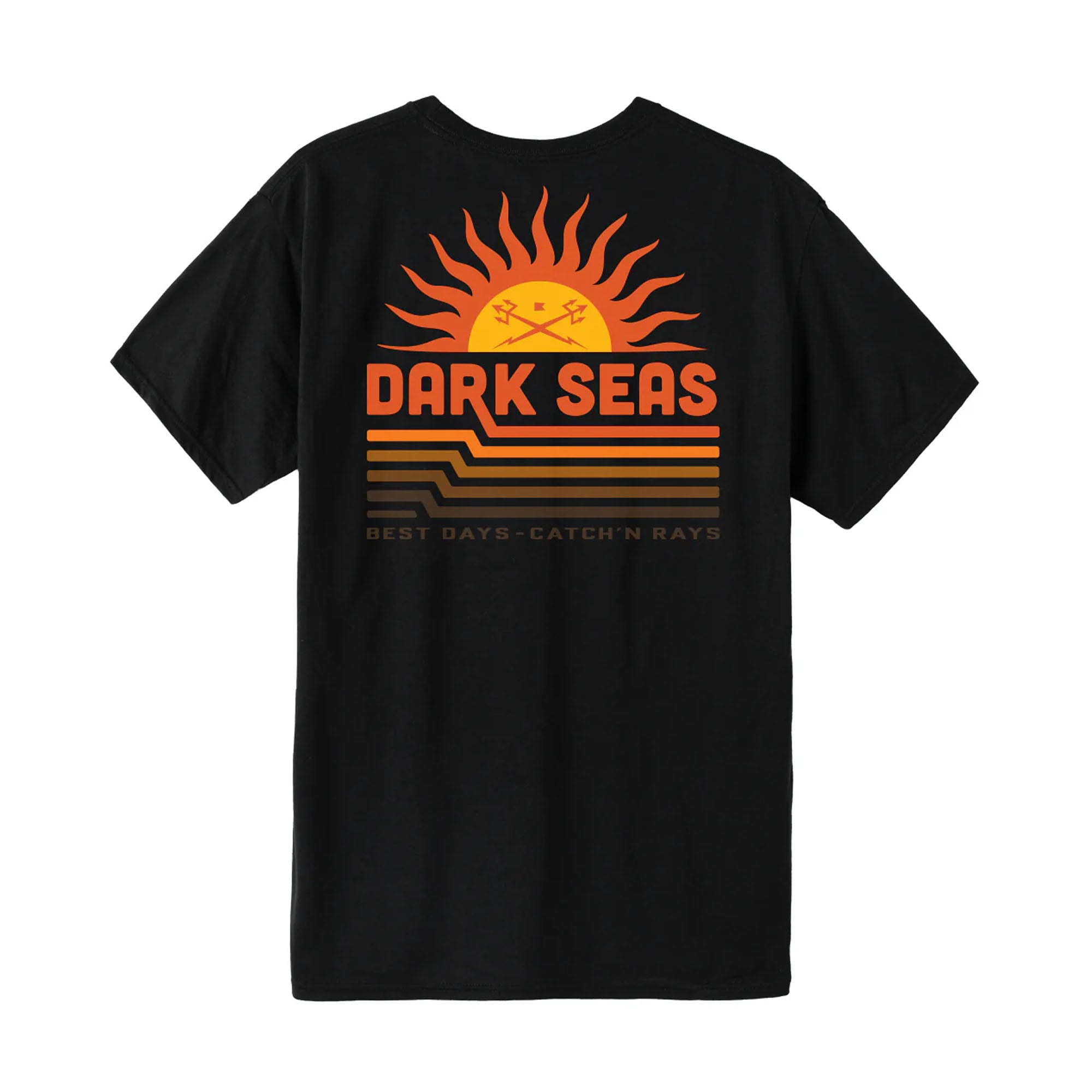 Dark Seas Electromagnetic Wicking Men's Short Sleeve T-Shirt - Moisture Wicking & Odor Resistant Workout Shirt for Gym, Running & Outdoor Activities - Black
