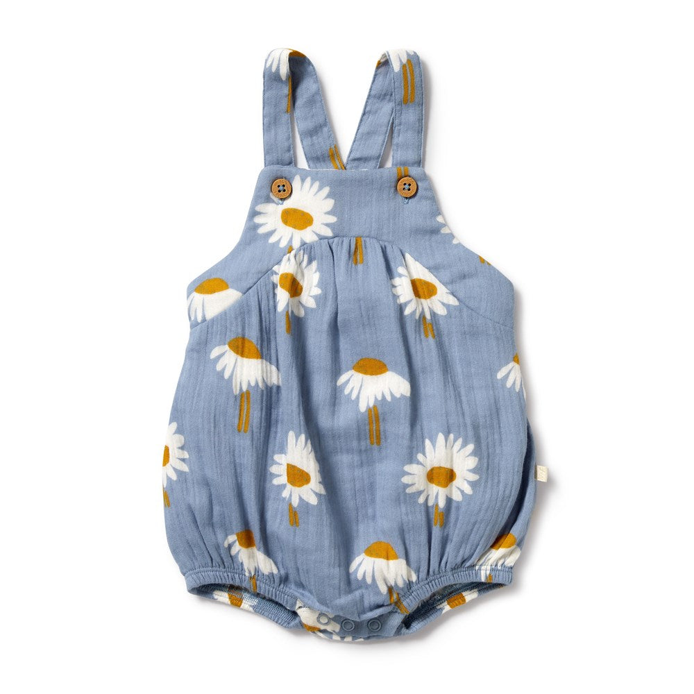 Organic Daisy Floral Crinkle Bodysuit for Babies - Soft Cotton Romper for Newborns & Infants - Perfect for Photo Shoots, Playtime & Everyday Wear