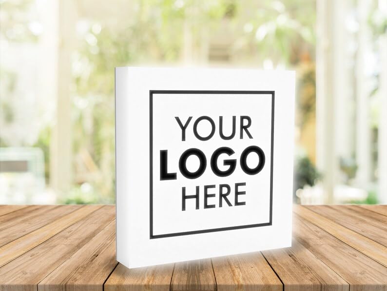 Custom LED Light Box with Acrylic Front - Personalized Logo Sign for Coffee Shops, Hotels & Retail Stores - Indoor Business Advertising & Decorative Lighting (Circle Shape)