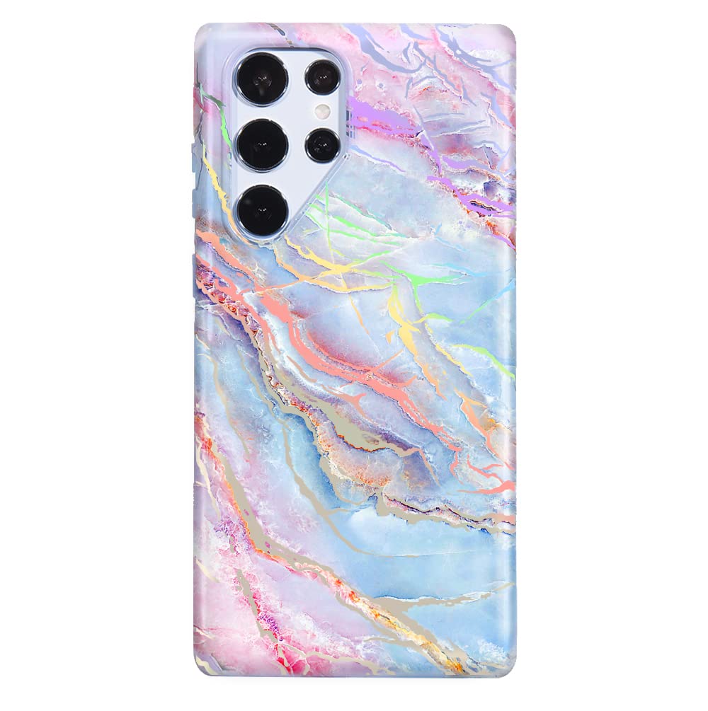 VELVET CAVIAR Samsung Galaxy S22 Ultra Case [8ft Military Drop Protection] - Cute Holographic Blue Marble Phone Cover with Microfiber Lining - Compatible with 2022 6.8