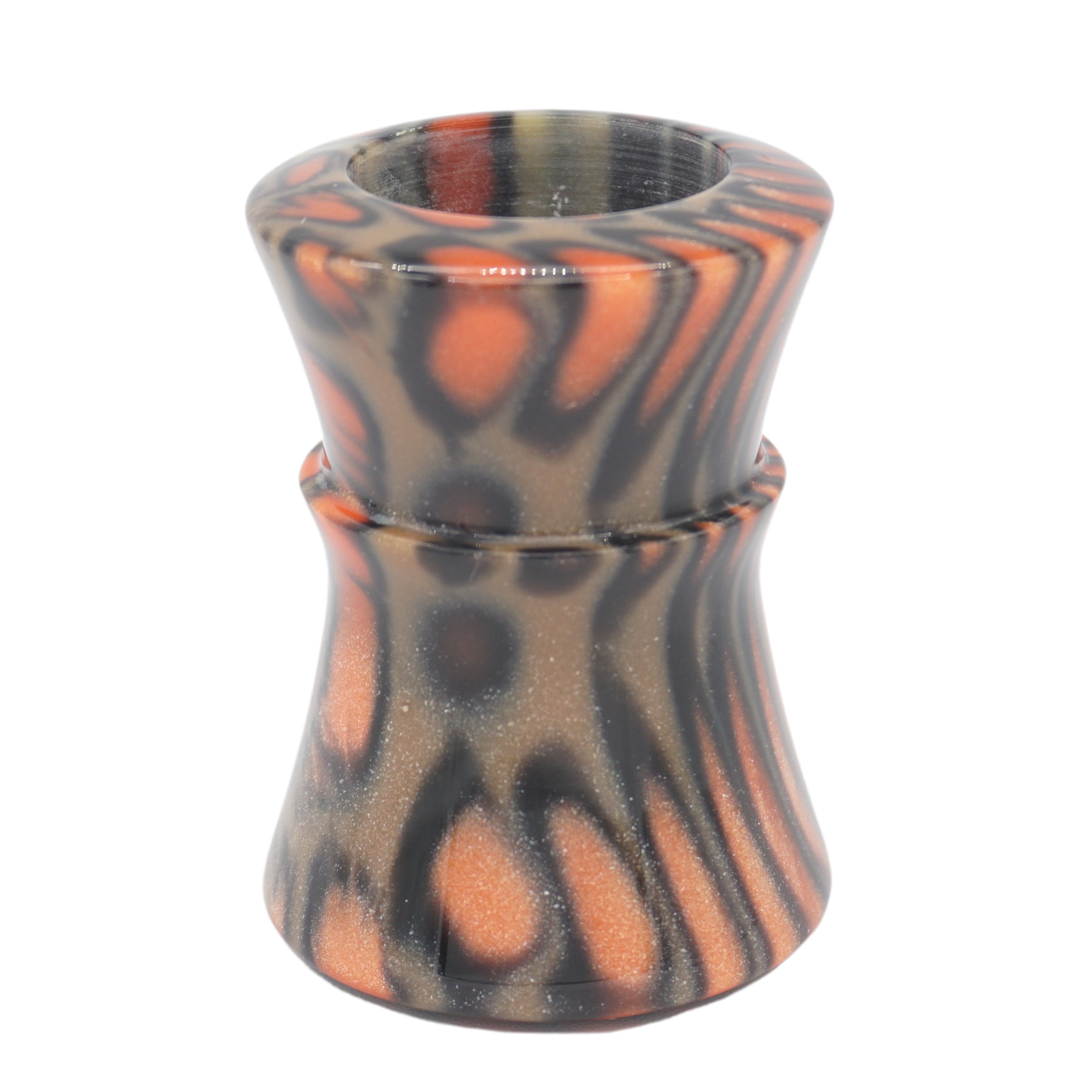 Premium Orange Tigris Perla Handmade Shaving Brush Handle - Fits 24mm & 26mm Knots - Perfect for Wet Shaving & Grooming Gifts