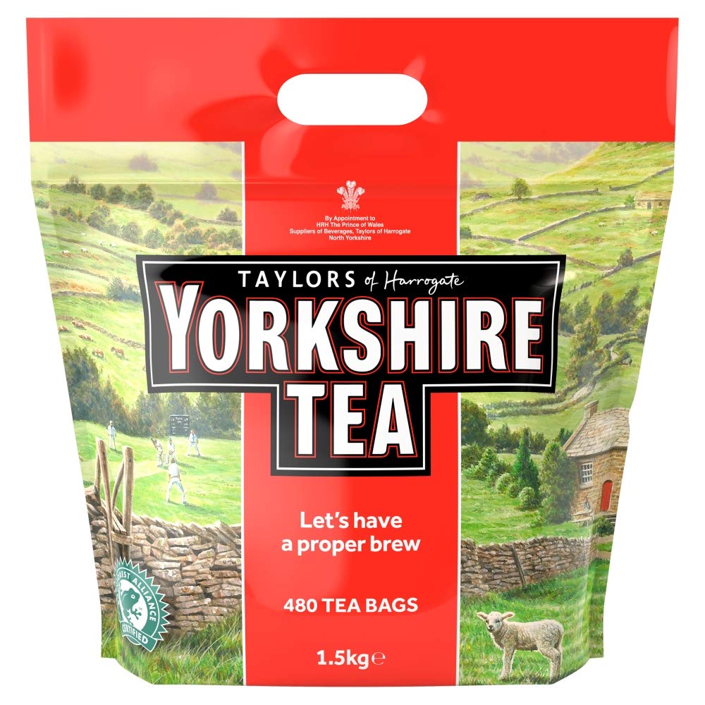 Taylors of Harrogate Yorkshire Red Tea - 480 Premium Black Tea Bags for Strong Flavor | Perfect for Breakfast, Office & Afternoon Tea Time
