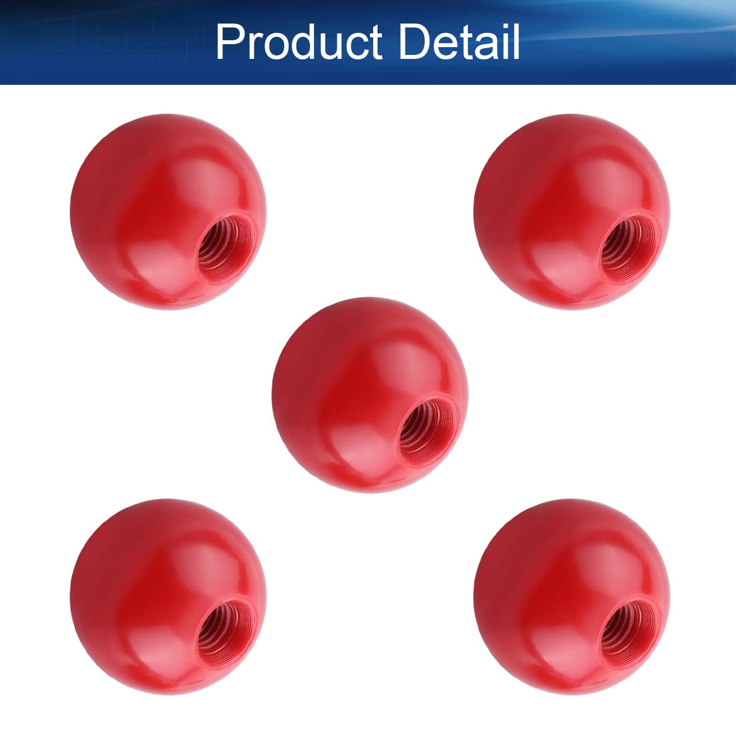 5Pcs M8 Female Thread Thermoset Ball Knobs - 30mm/1.18