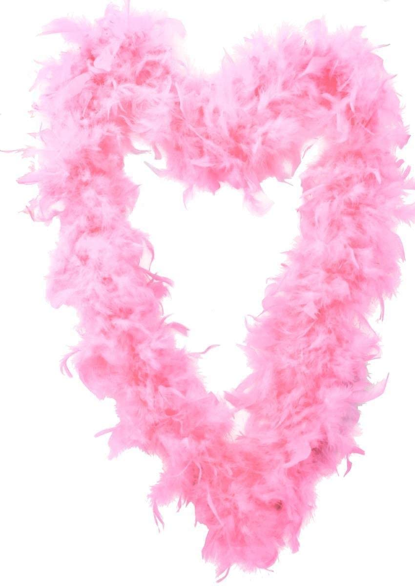 Light Pink Feather Boa 180 cm (71 inches) 65 g - Elegant Costume Accessory for Burlesque, Cabaret & Party Performances