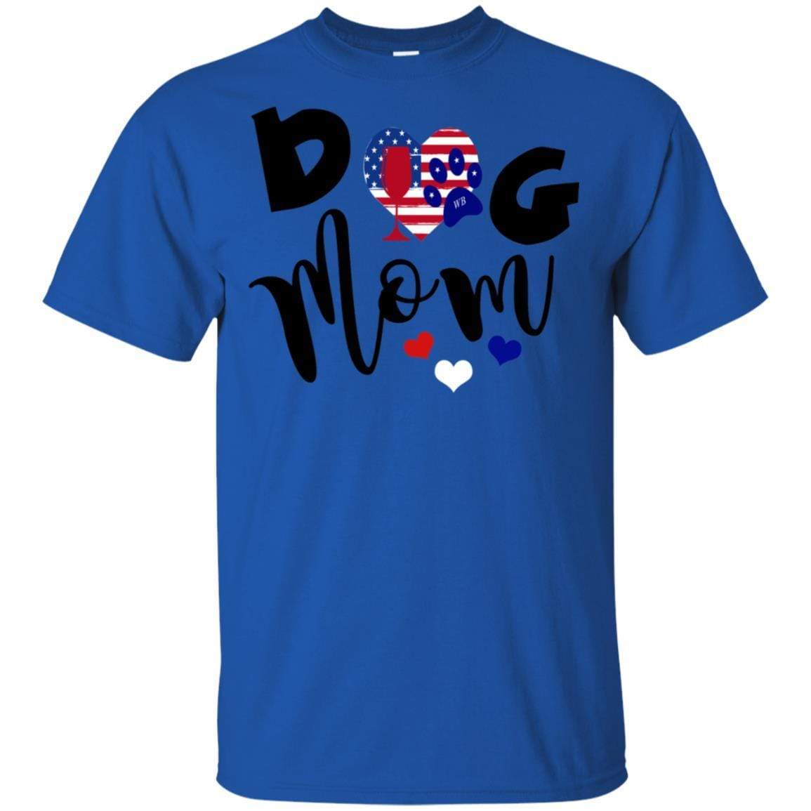 American Dog Mom Ultra Soft Cotton T-Shirt | WineyBitches.Co | Perfect for Pet Lovers, Dog Walks & Casual Outfits