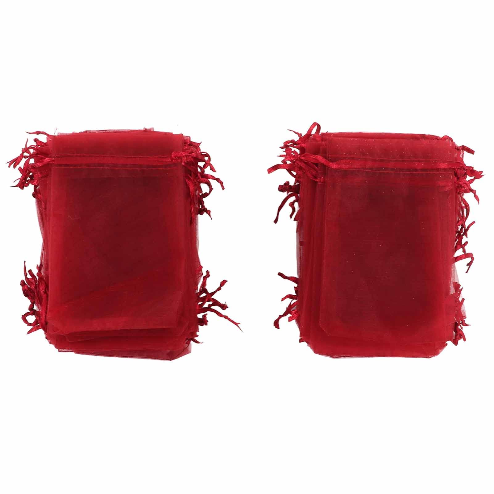 Shanrya Organza Bags - Transparent Wedding Jewelry Pouches & Craft Gift Bags for Bridal Accessories, Party Favors, and Home Decorations