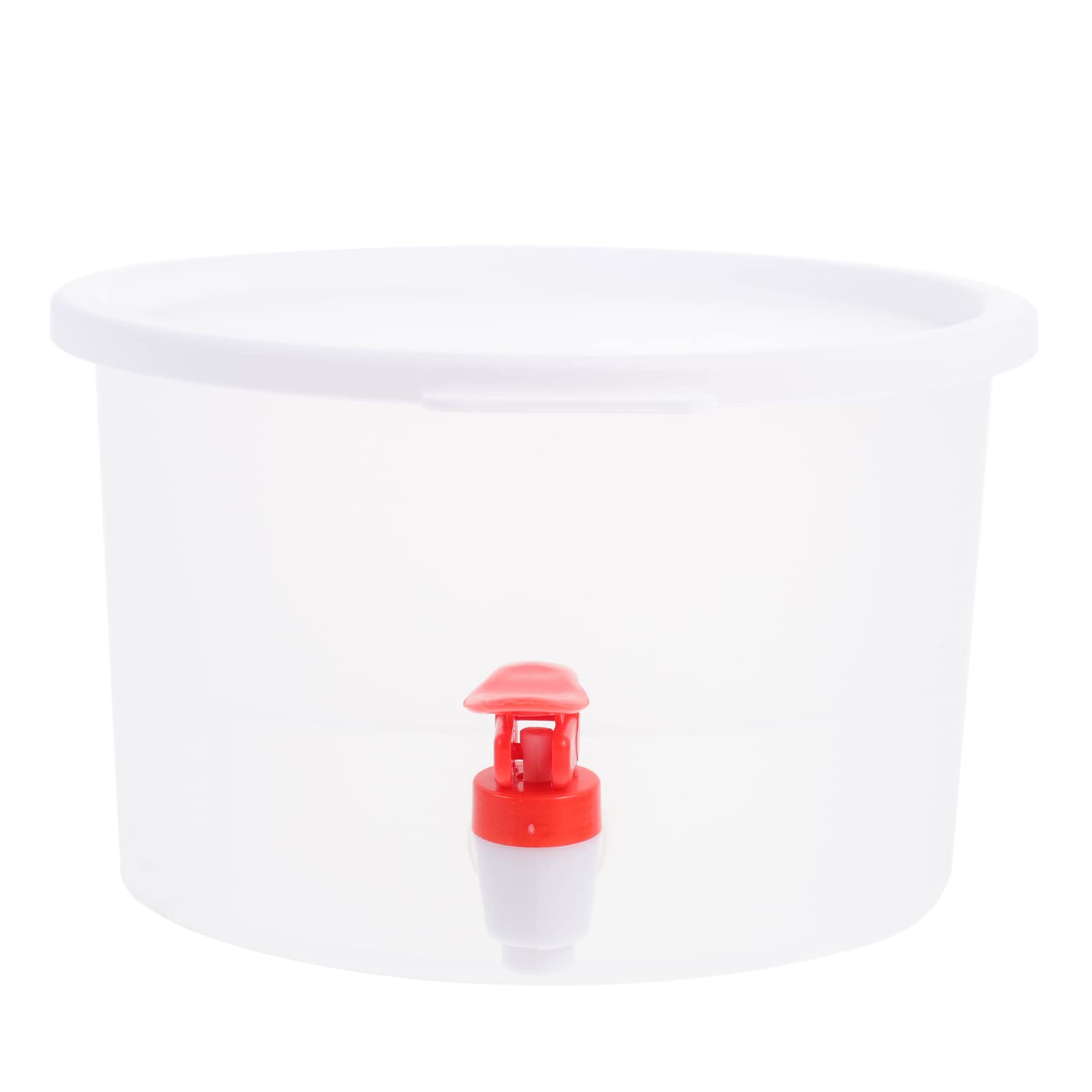 Hemoton 2.5 Gallon Beverage Dispenser with Spigot & Lid - BPA-Free Plastic Cold Water Carafe, Juice Jar & Iced Tea Pitcher for Refrigerator - Perfect for Parties, BBQs, and Outdoor Events (White)